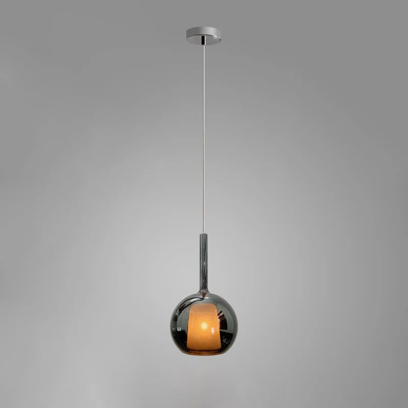 Suspension Boule en Verre Doré — Lustre Semi-Encastré Style Moderne Dimmable | GIVRE™