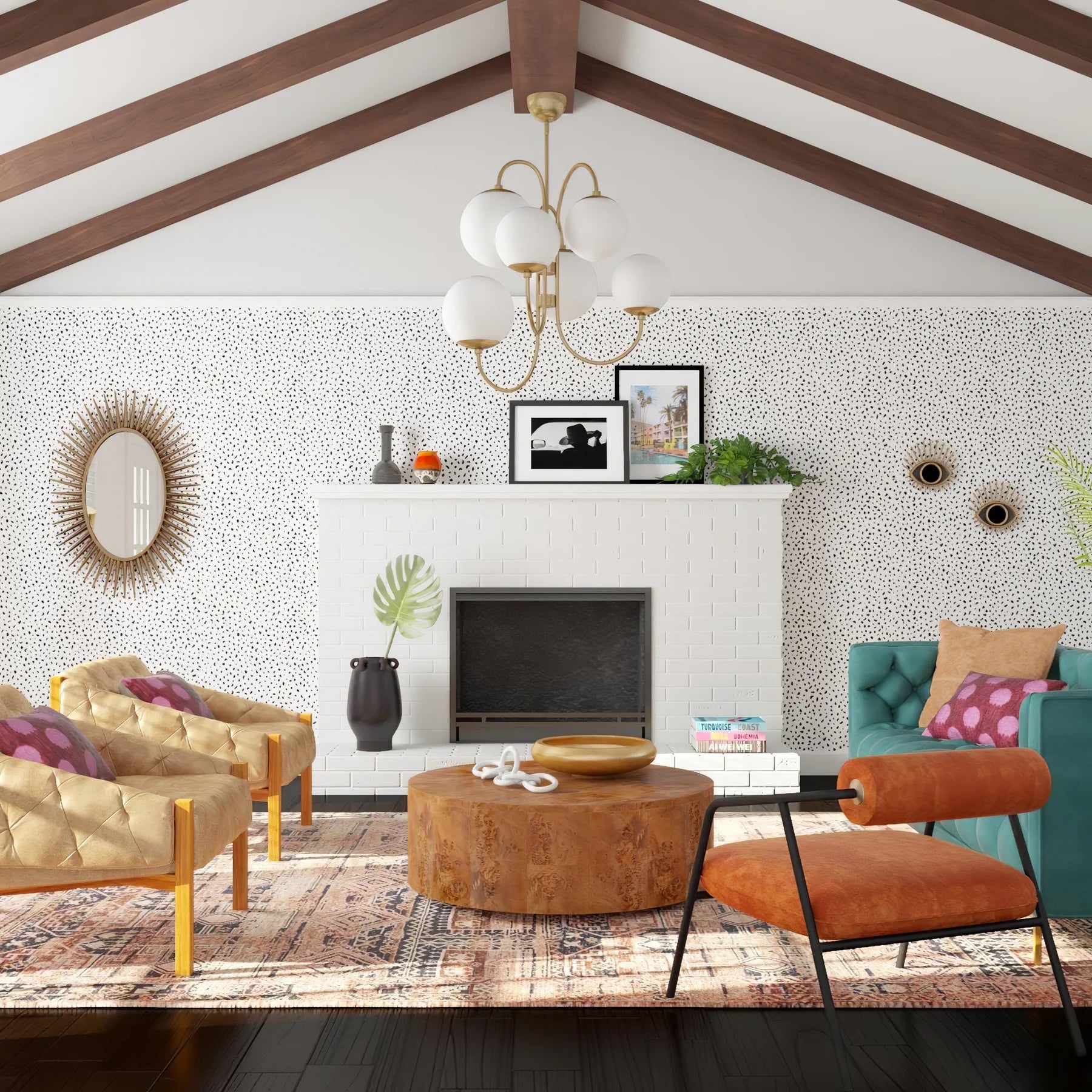 Suspension Amas de Globes en Verre & Laiton — Lustre 6 Têtes Style Moderne | AMAS™