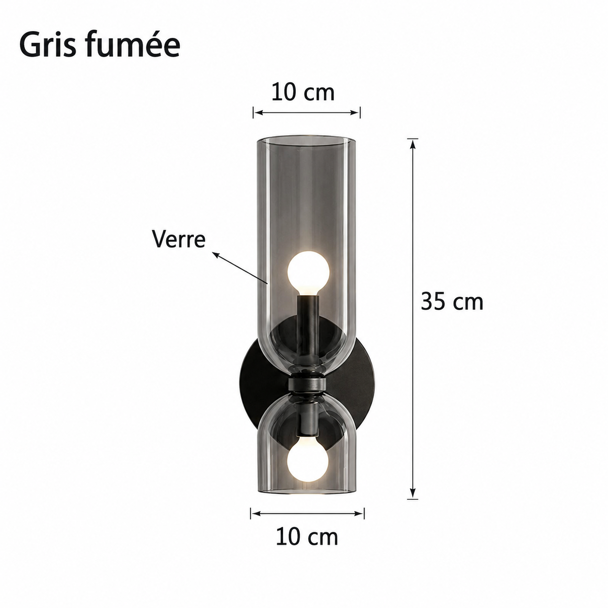 Applique Murale Verre Nordique — Luminaire Design Européen 2 Feux | AZURE™