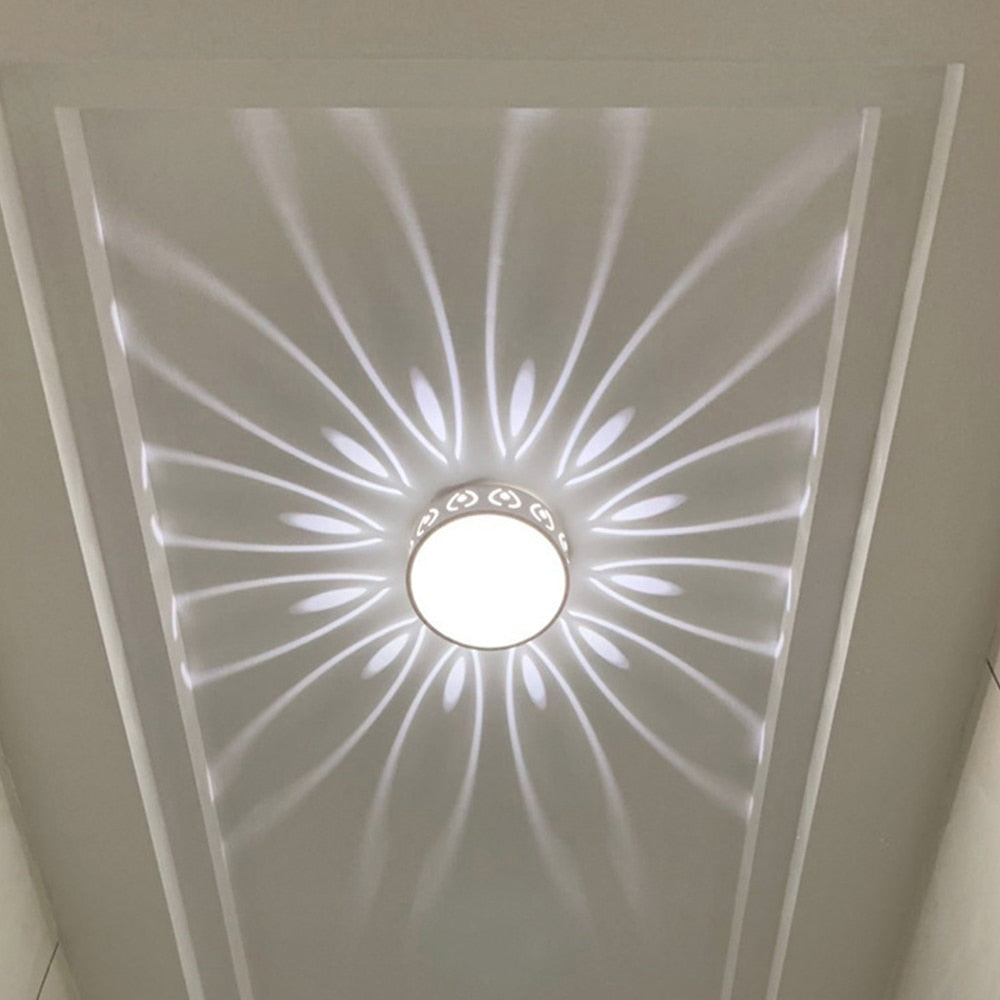 plafonnier LED rond moderne blanc en acrylique cristal montage en surface