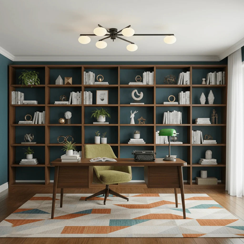 Plafonnier Art Déco Laiton Globes en Verre Façon Galet | GERBE™