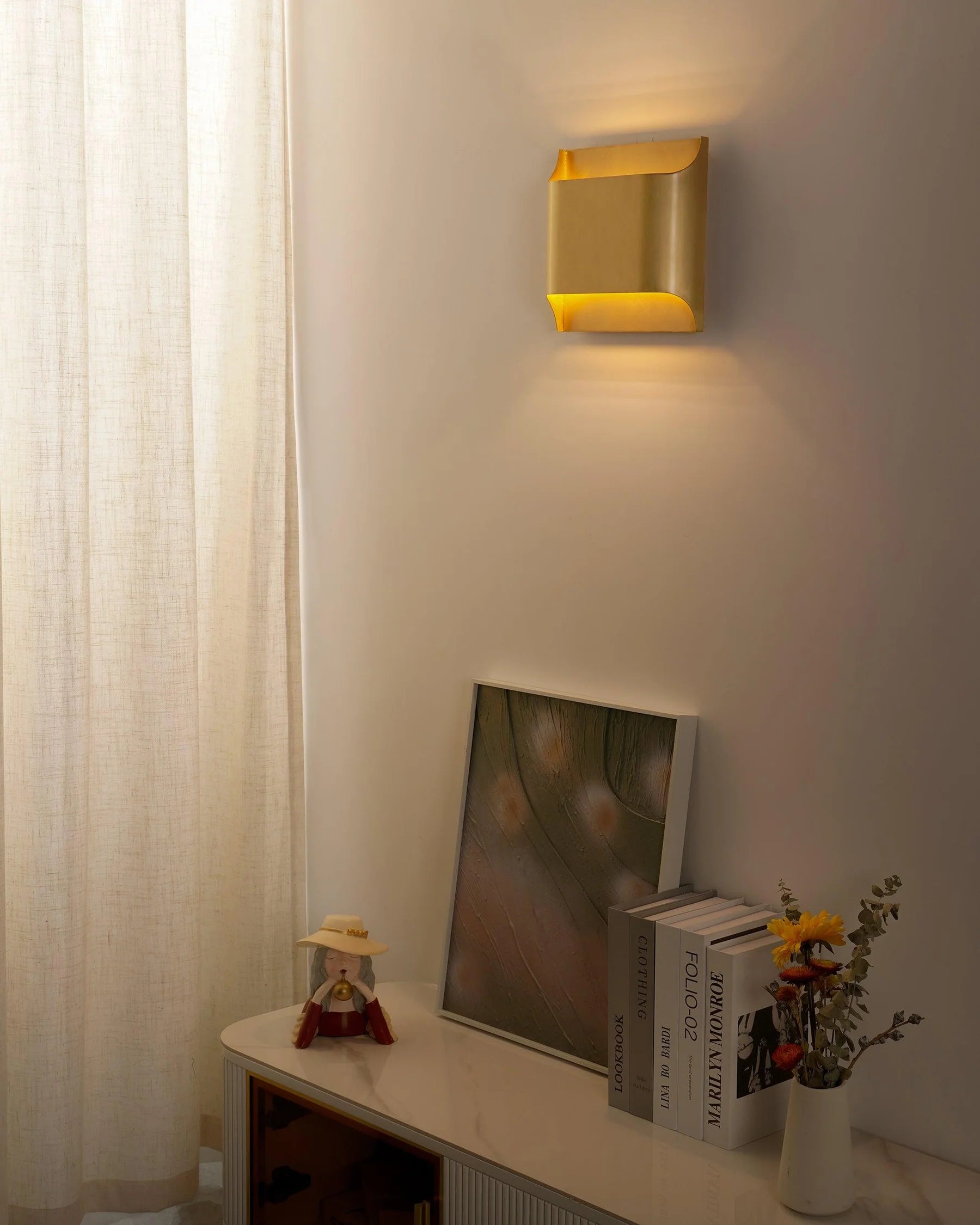 Applique Murale Minimaliste en Laiton — Lampe Murale Style Cottage | TRINGLE™