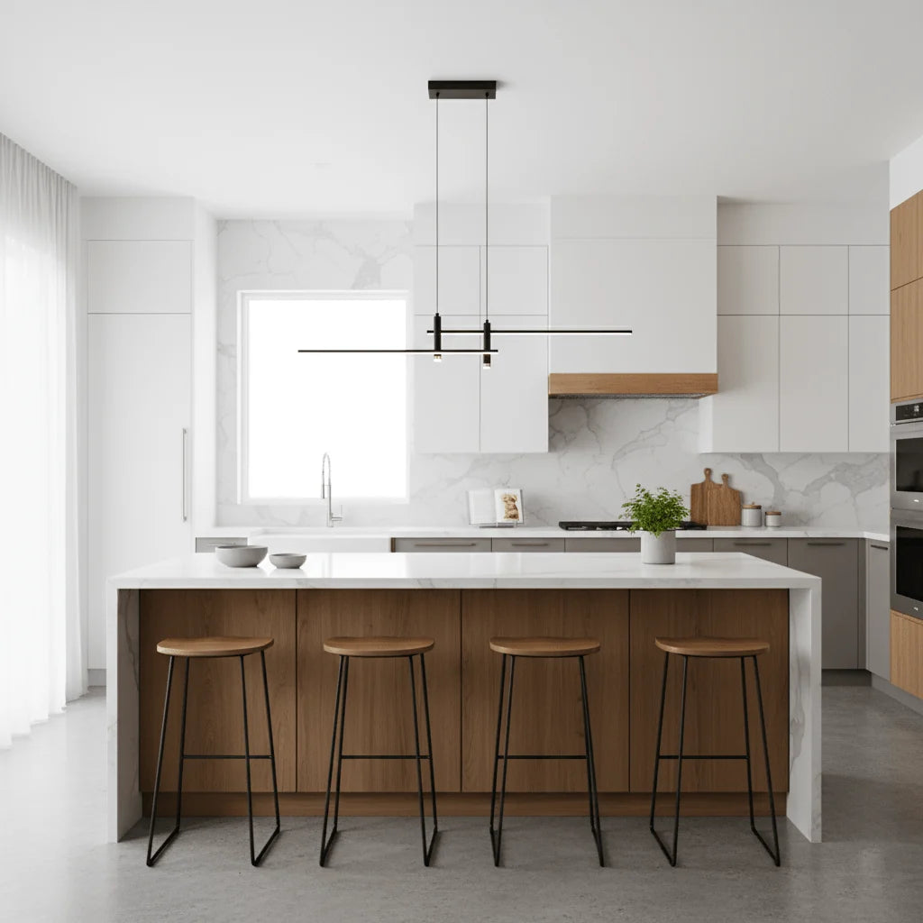 Suspension Linéaire LED Multi-Points — Lustre Minimaliste Table à Manger | CHAPELET™
