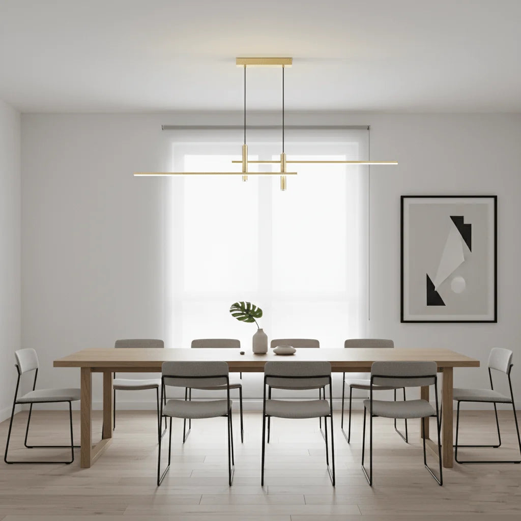Suspension Linéaire LED Multi-Points — Lustre Minimaliste Table à Manger | CHAPELET™