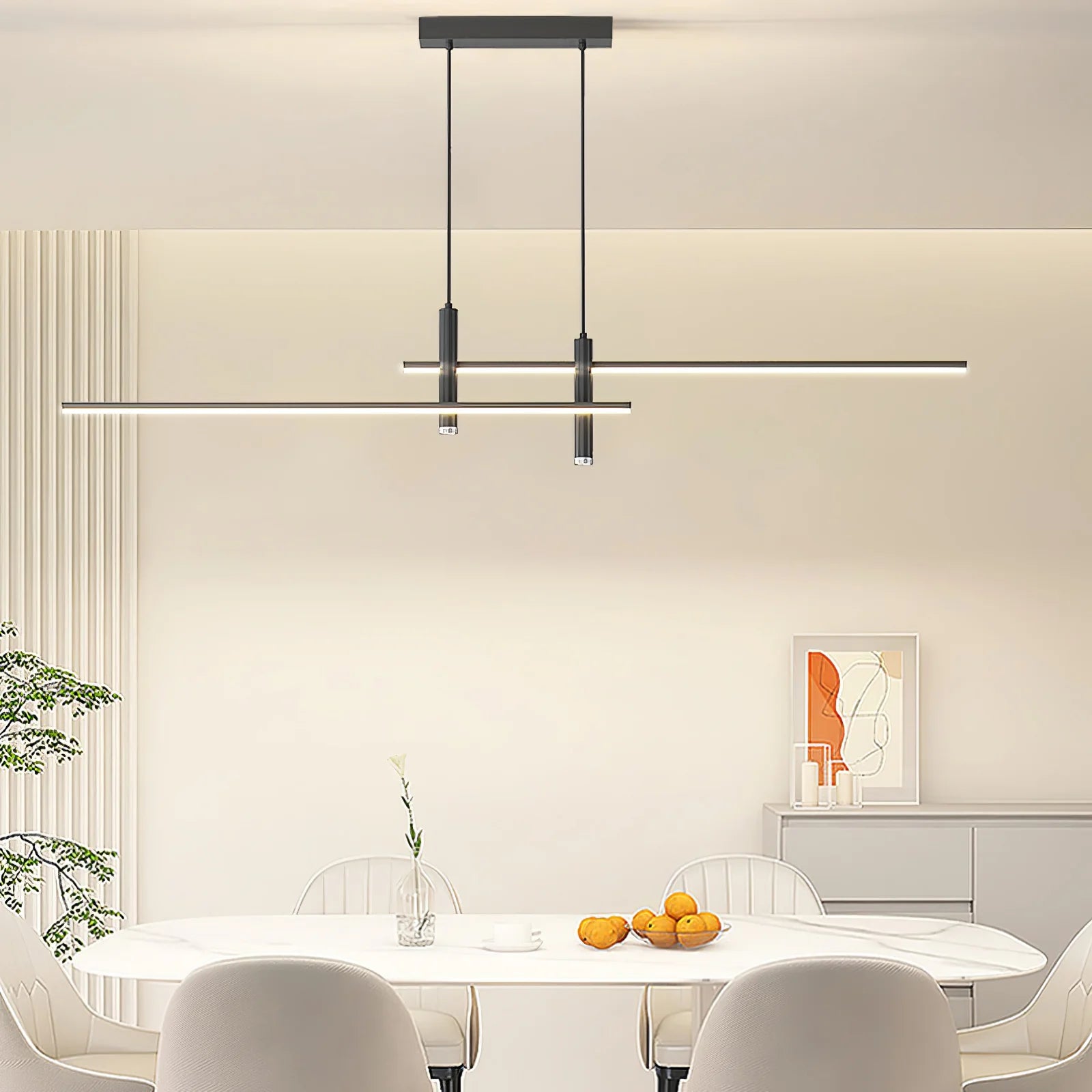 Suspension Linéaire LED Multi-Points — Lustre Minimaliste Table à Manger | CHAPELET™