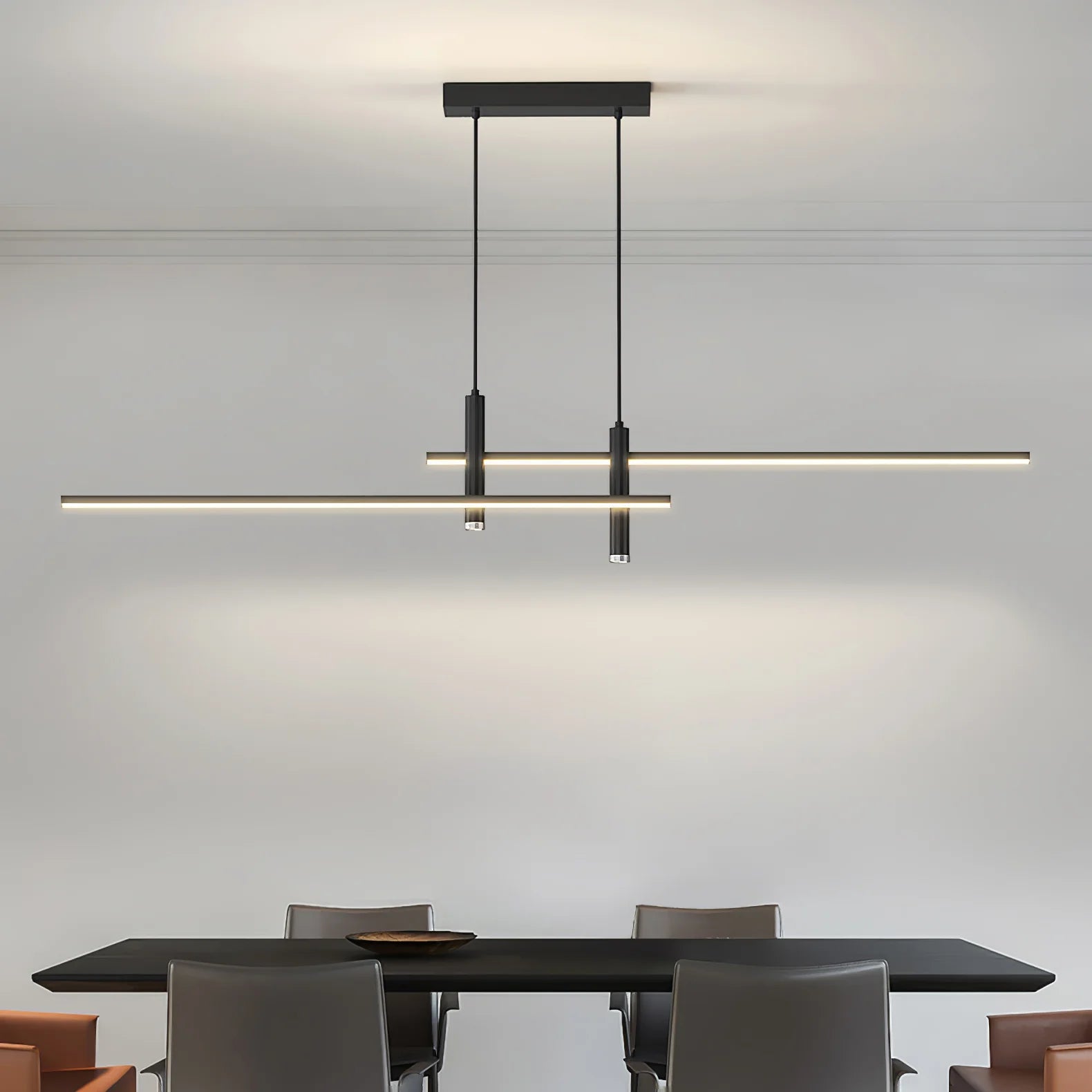 Suspension Linéaire LED Multi-Points — Lustre Minimaliste Table à Manger | CHAPELET™