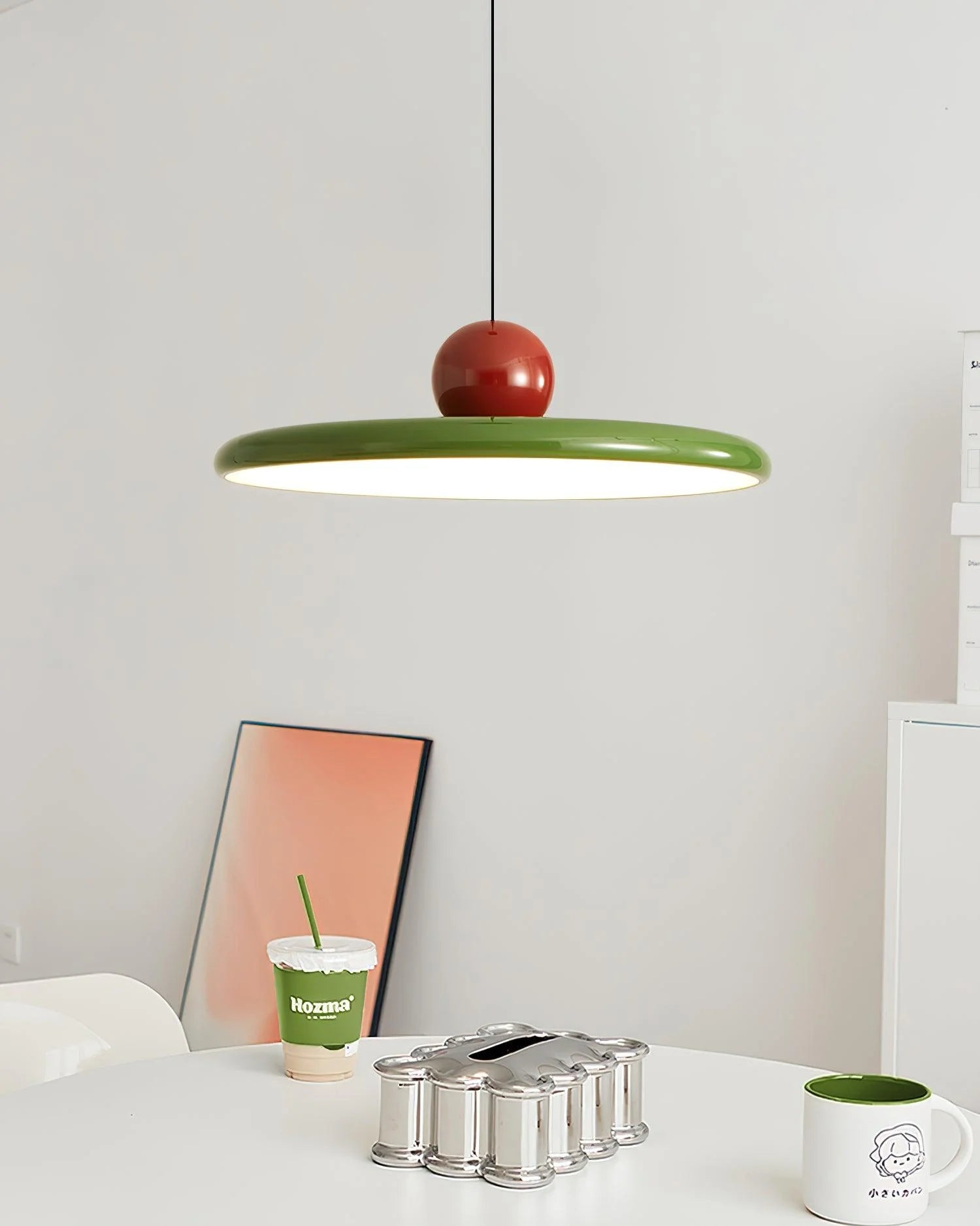 Suspension Disque Perforé Style Macaron — Lustre Nordique Coloré | MERINGUE™