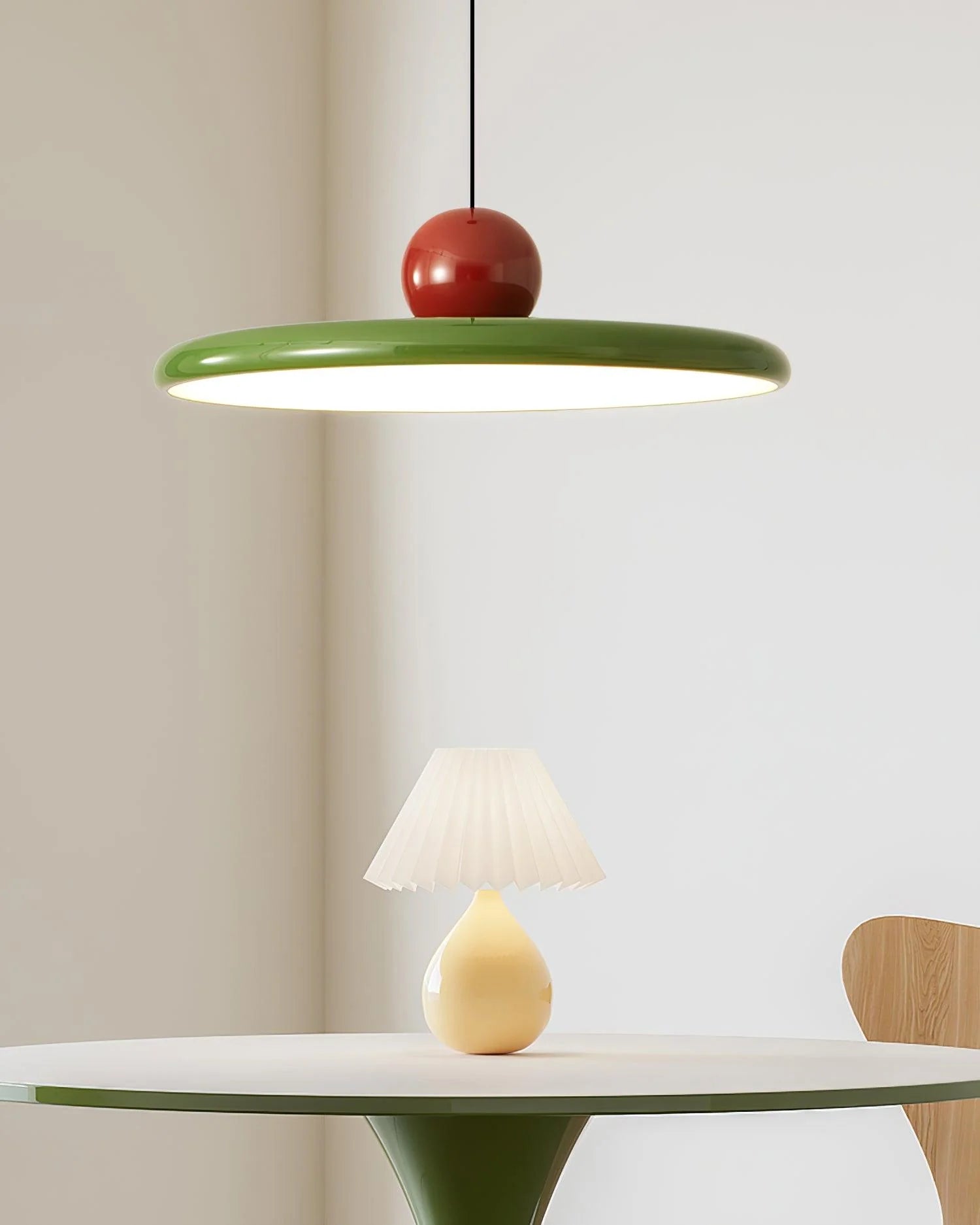Suspension Disque Perforé Style Macaron — Lustre Nordique Coloré | MERINGUE™
