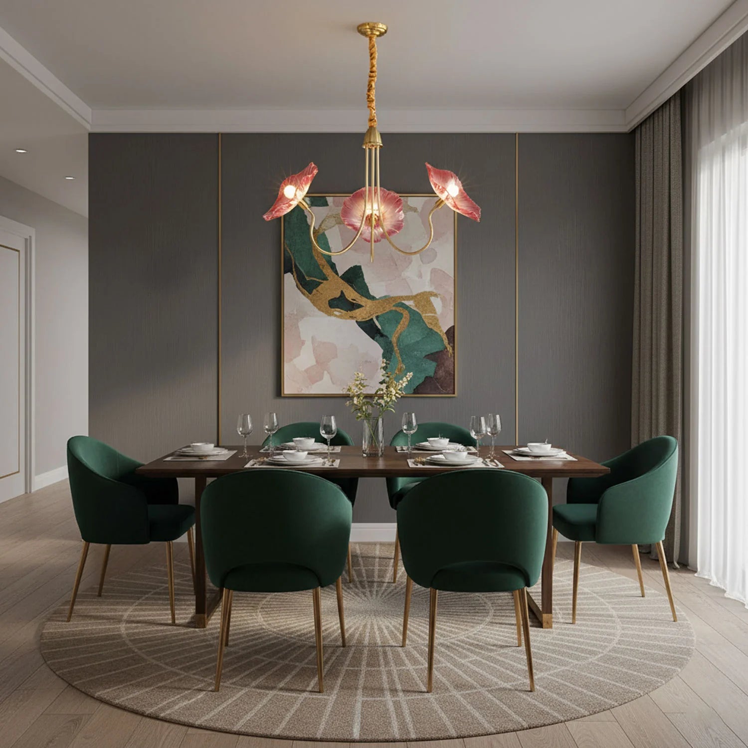 Lustre Feuille de Nénuphar en Verre Soufflé | NÉNUPHAR™