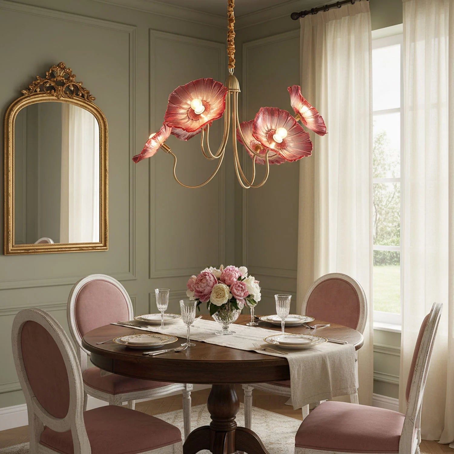 Lustre Feuille de Nénuphar en Verre Soufflé | NÉNUPHAR™