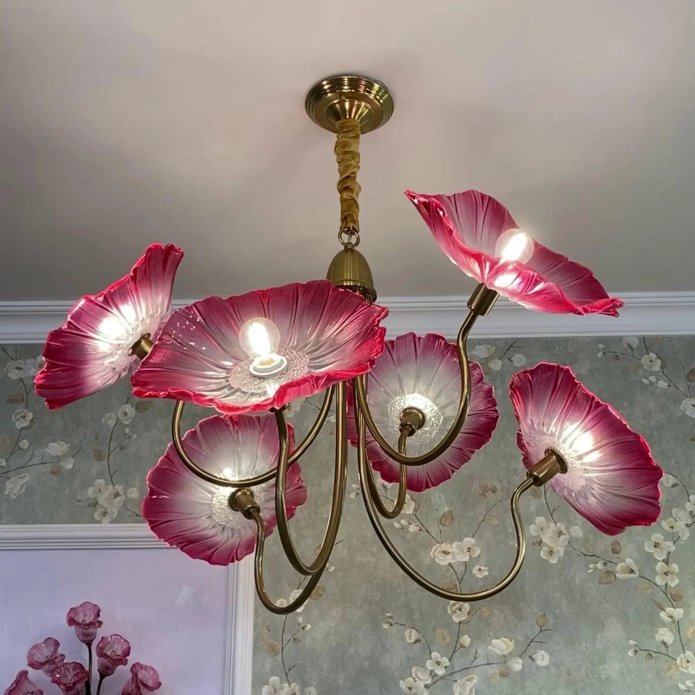 Lustre Feuille de Nénuphar en Verre Soufflé | NÉNUPHAR™