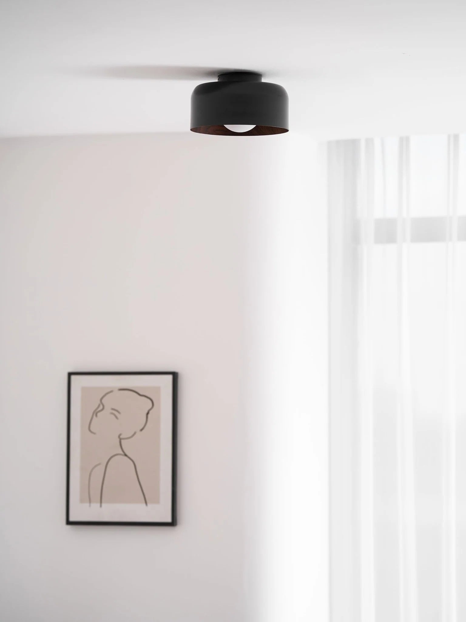 Plafonnier Rond Effet Bois Intérieur | TAMBOUR™