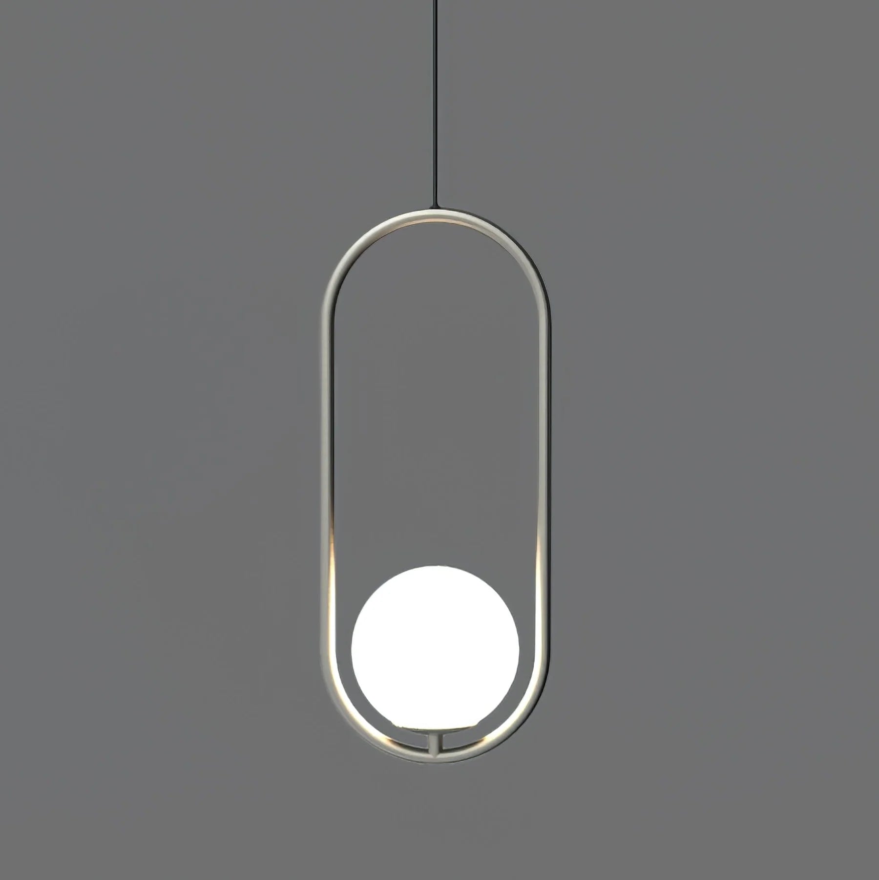 Suspension Boule de Verre & Tige Métal — Petit Lustre Style Bar Minimaliste | GOUTTELETTE™