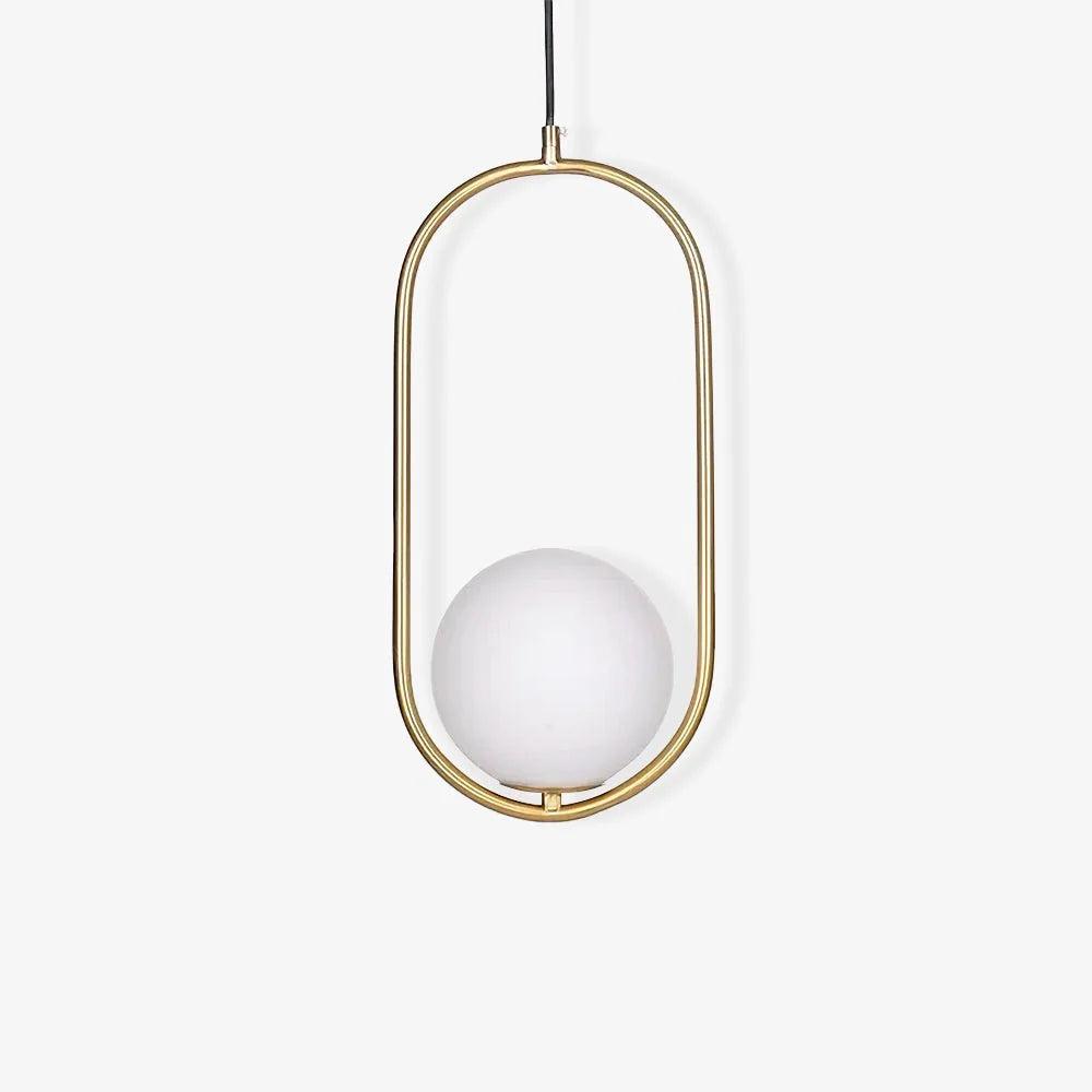 Suspension Boule de Verre & Tige Métal — Petit Lustre Style Bar Minimaliste | GOUTTELETTE™