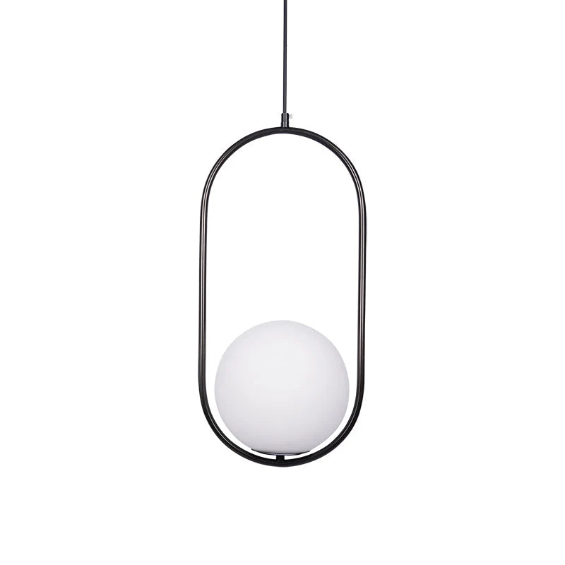 Suspension Boule de Verre & Tige Métal — Petit Lustre Style Bar Minimaliste | GOUTTELETTE™