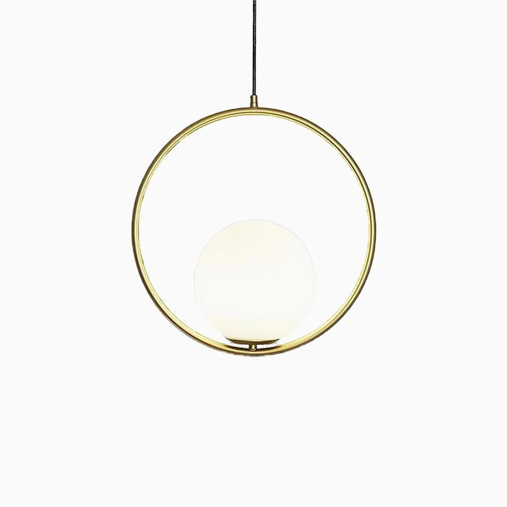 Suspension Boule de Verre & Tige Métal — Petit Lustre Style Bar Minimaliste | GOUTTELETTE™