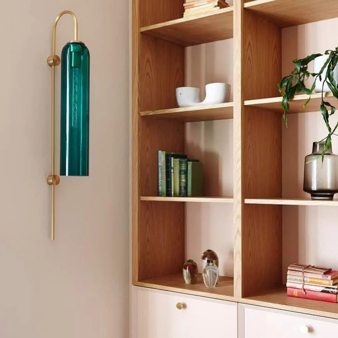 Applique Murale Tube en Verre Coloré — Lampe Chevet Style Nordique Moderne | FUSEAU™