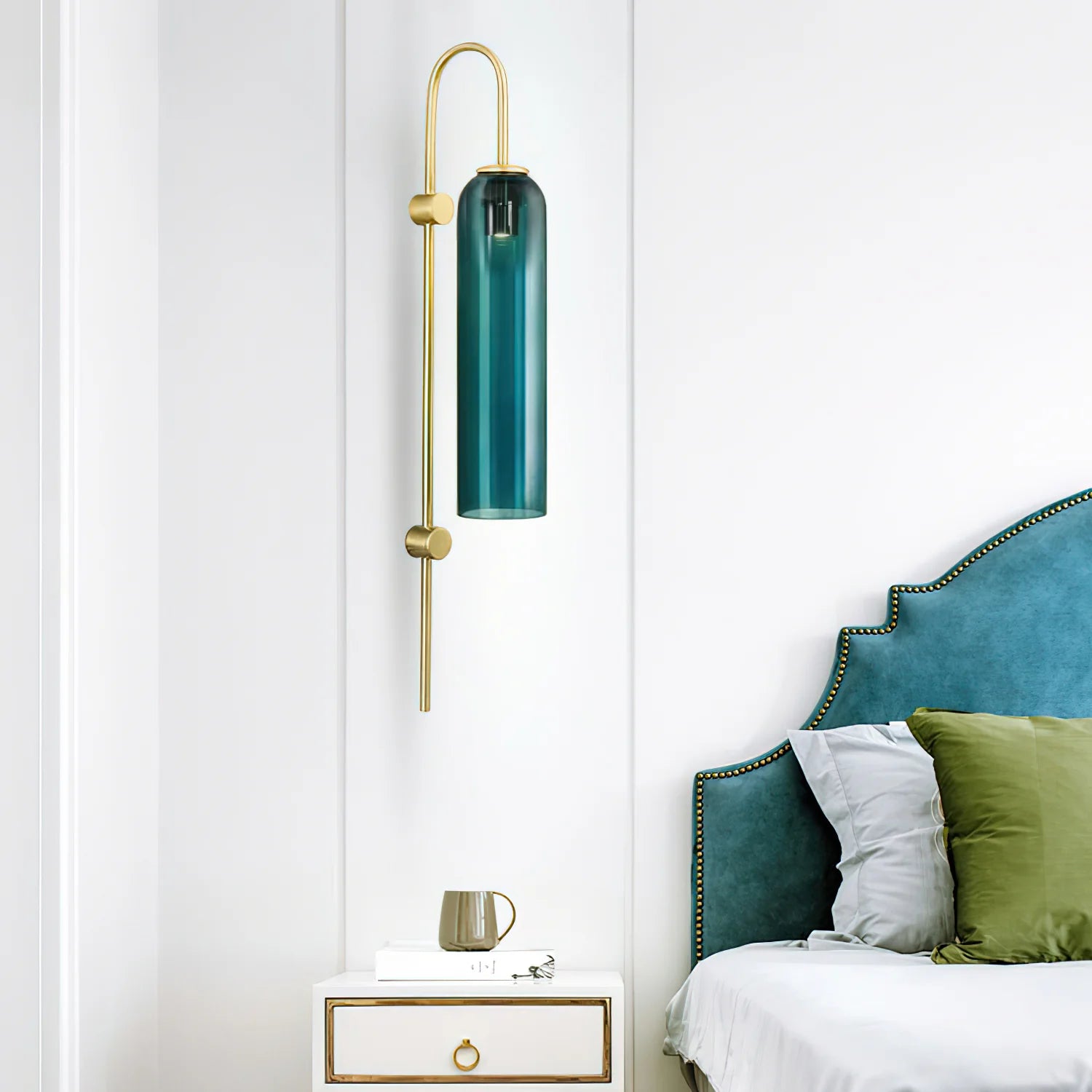 Applique Murale Tube en Verre Coloré — Lampe Chevet Style Nordique Moderne | FUSEAU™