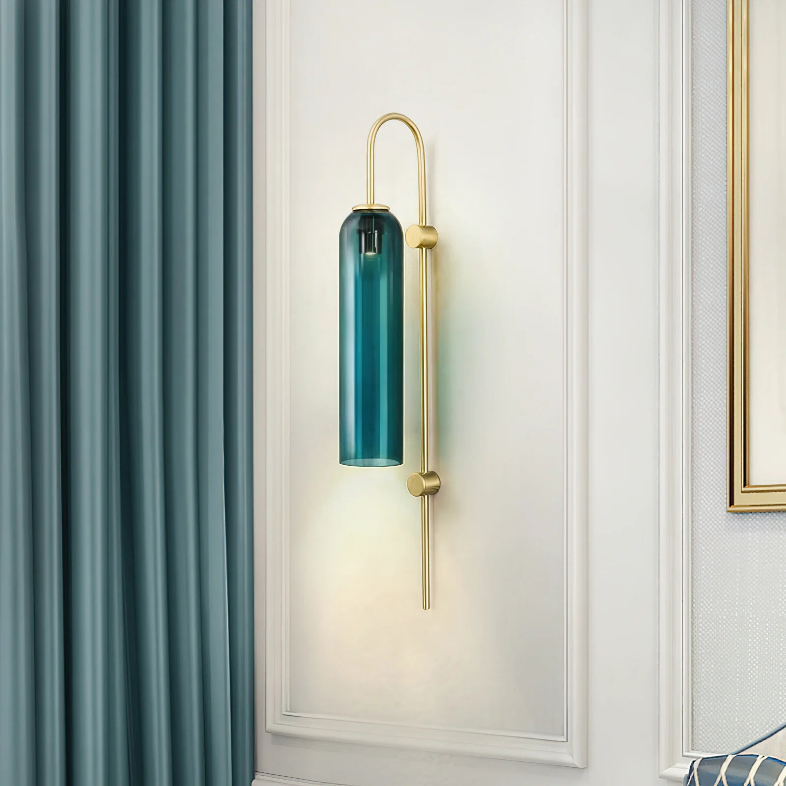 Applique Murale Tube en Verre Coloré — Lampe Chevet Style Nordique Moderne | FUSEAU™