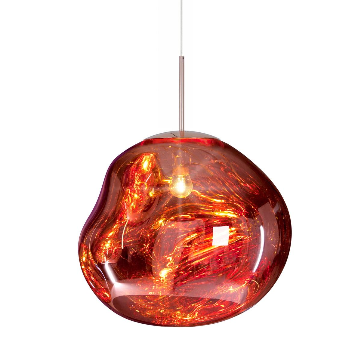 Suspension Design Verre Effet Lave Métallique pour Salon & Salle à Manger | LAVE™