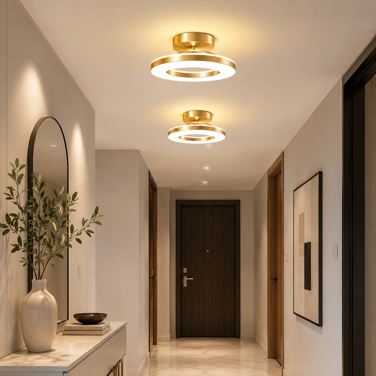 Plafonnier LED Anneaux Concentriques Tricolore — Design Orbital Moderne | ORBIT™