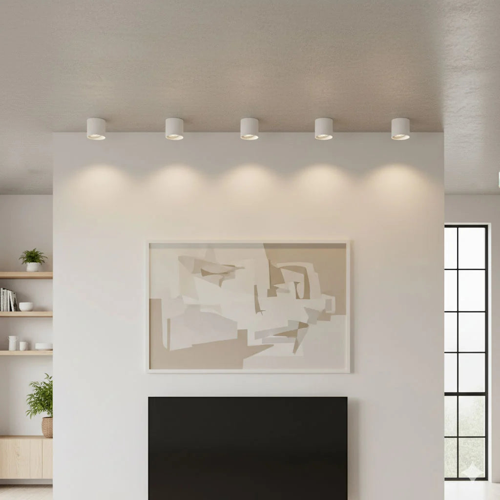 Spot Encastré Cylindrique GU10 Solaire — Downlight Design Minimaliste | ŒIL™