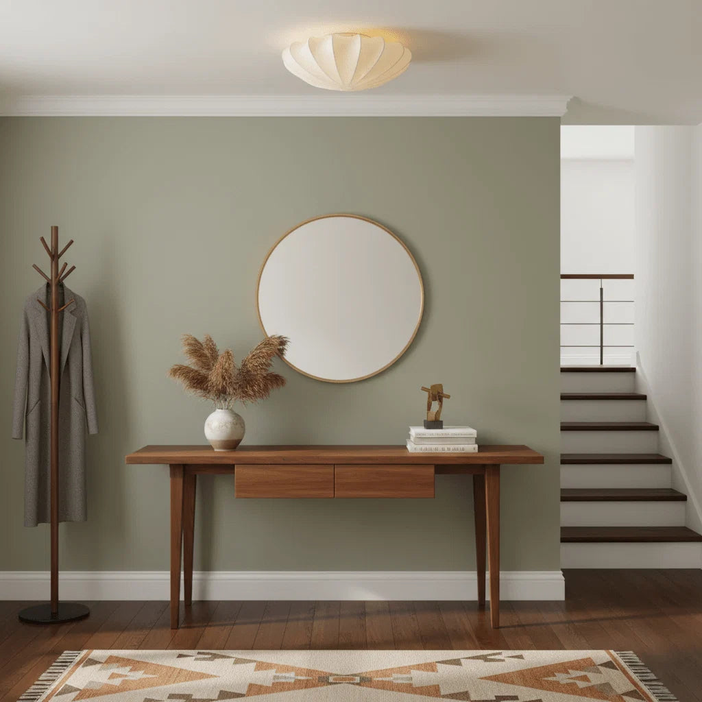 Plafonnier Abat-jour en Soie Ivoire — Downlight Style Art Déco Nordique | IVOIRE™