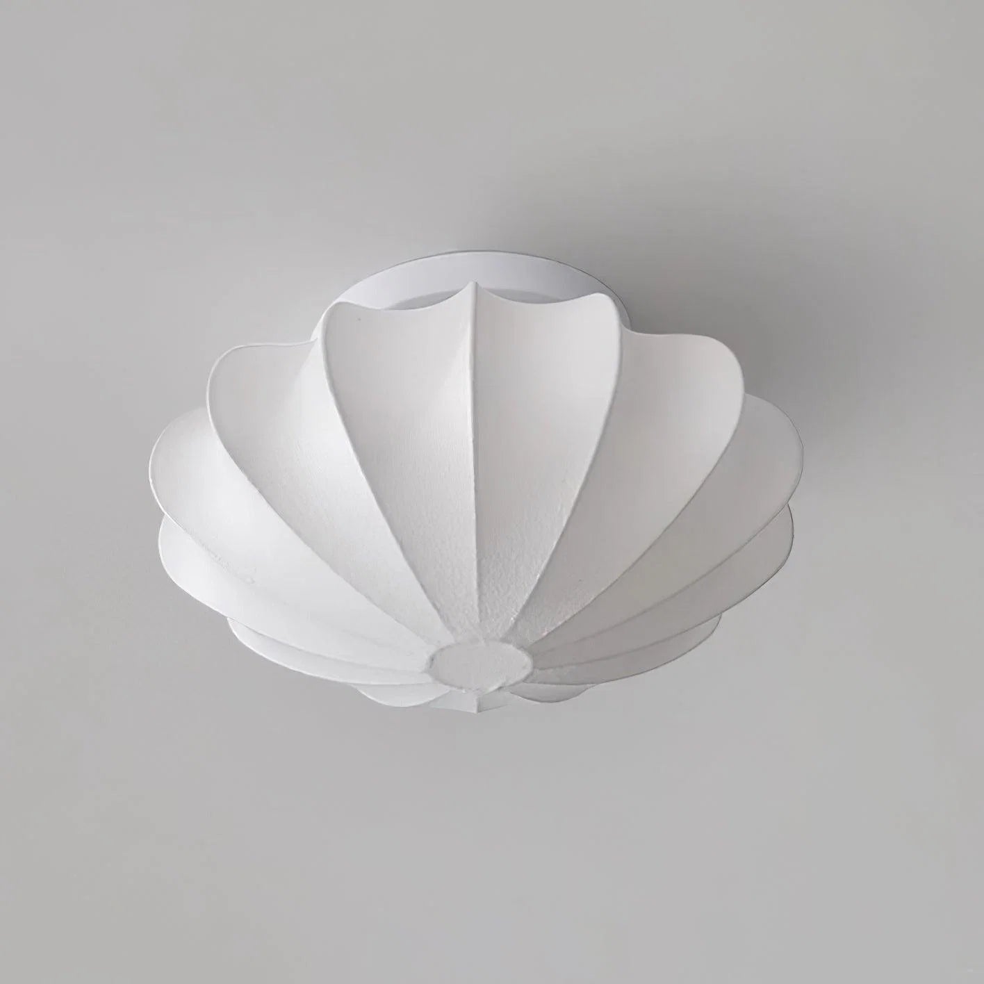 Plafonnier Abat-jour en Soie Ivoire — Downlight Style Art Déco Nordique | IVOIRE™