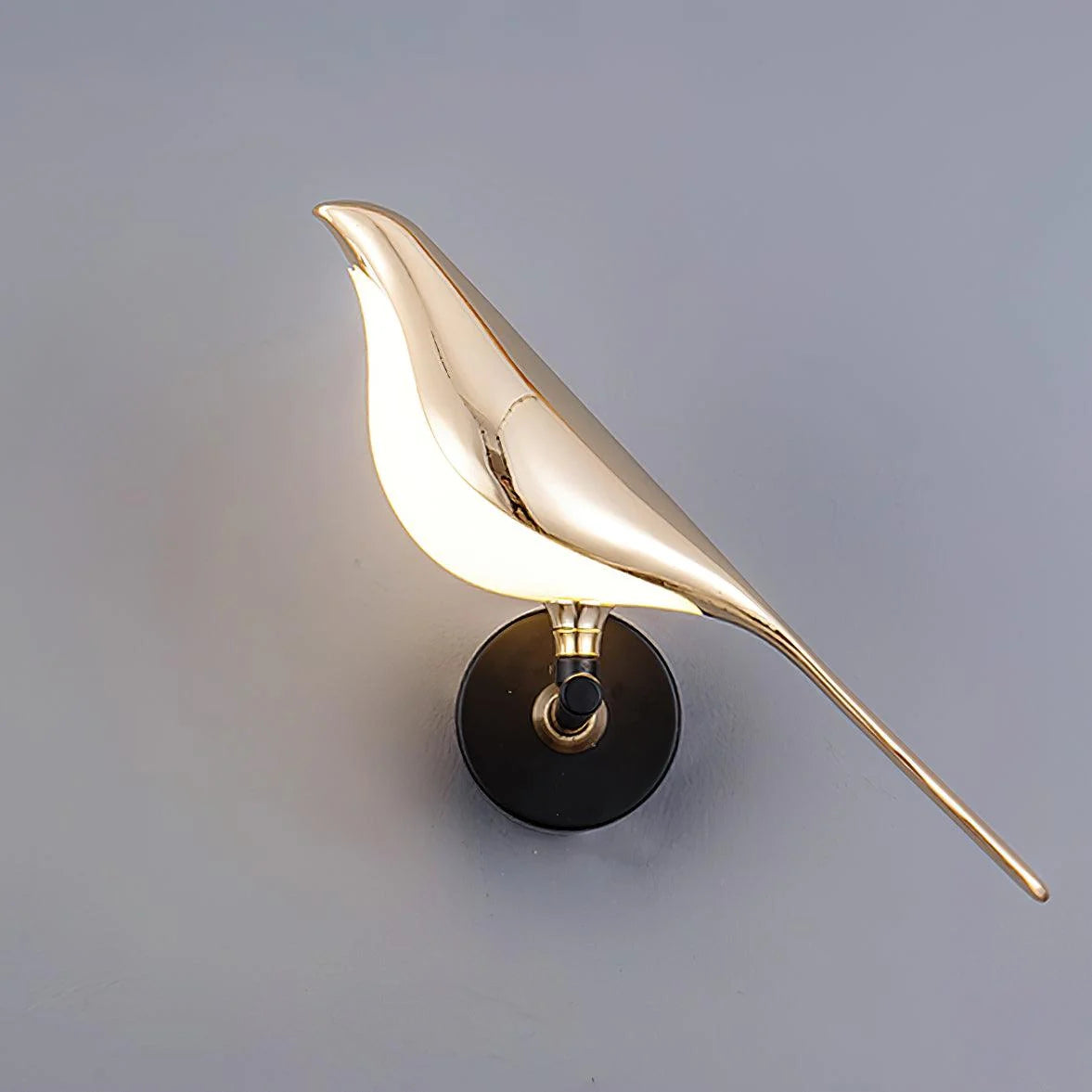 Applique Murale Oiseau en Métal Doré — Lampe Murale Style Nordique Ludique | MÉSANGE™