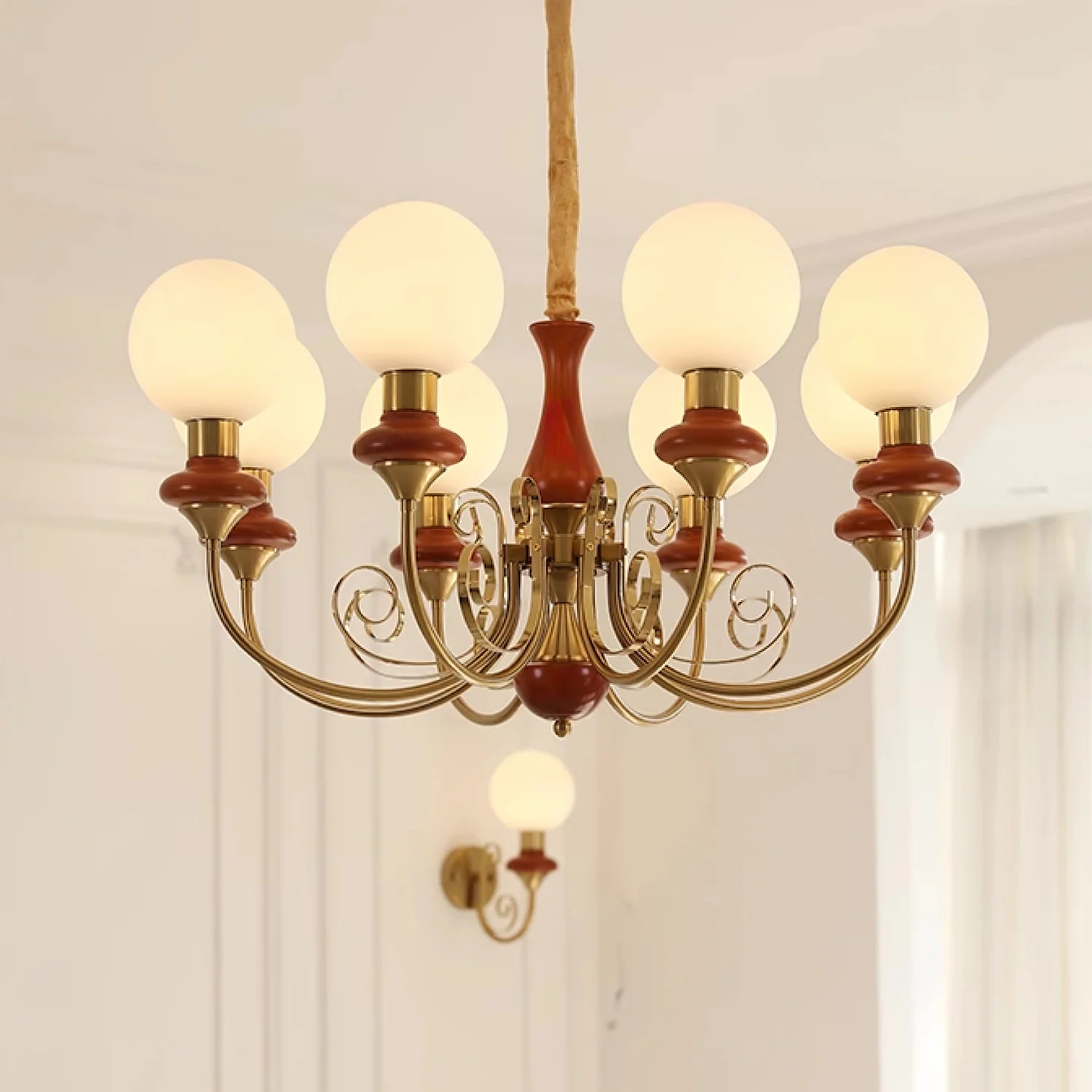 Suspension Bouquet de Globes en Verre — Lustre Rétro Français Style Vintage | BOUQUET™