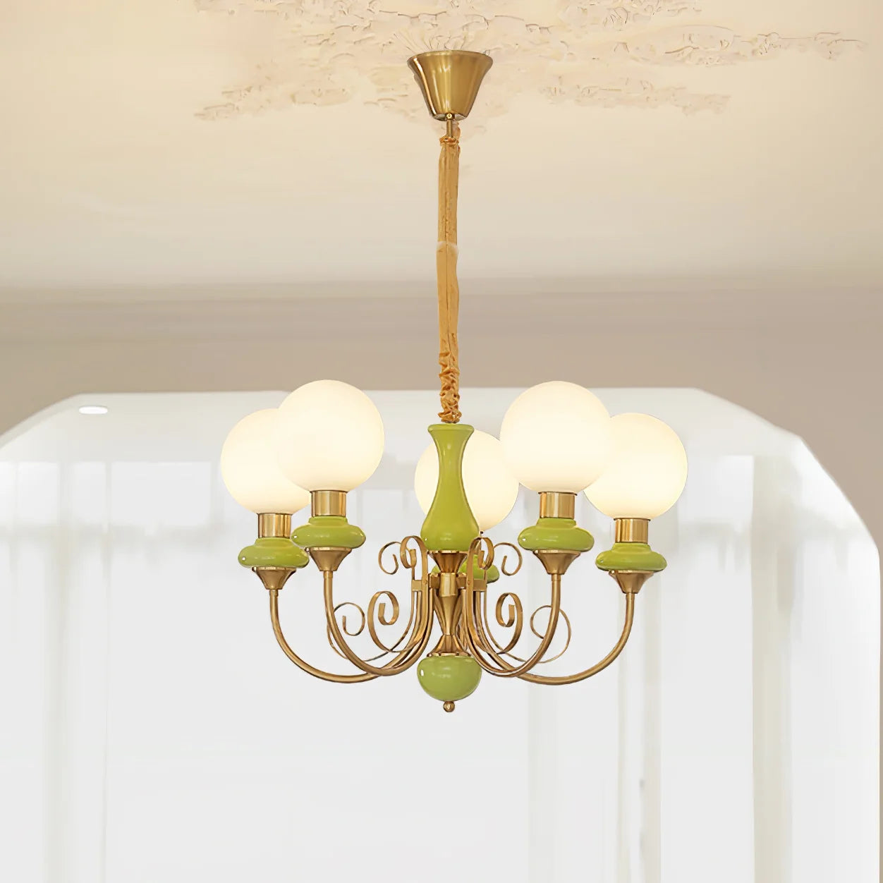 Suspension Bouquet de Globes en Verre — Lustre Rétro Français Style Vintage | BOUQUET™