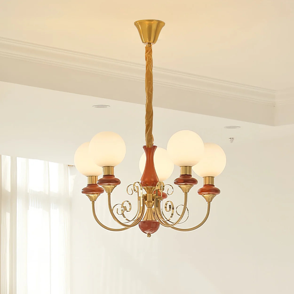 Suspension Bouquet de Globes en Verre — Lustre Rétro Français Style Vintage | BOUQUET™