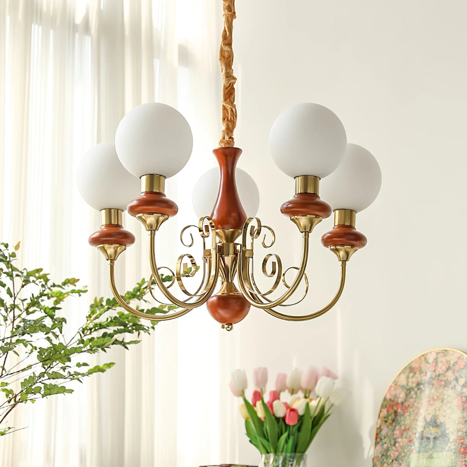 Suspension Bouquet de Globes en Verre — Lustre Rétro Français Style Vintage | BOUQUET™