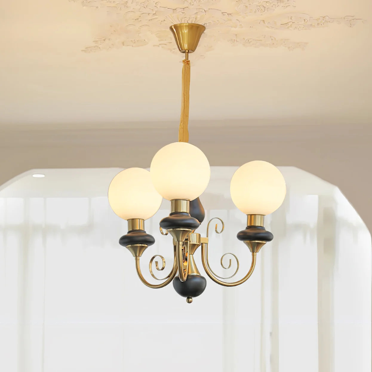 Suspension Bouquet de Globes en Verre — Lustre Rétro Français Style Vintage | BOUQUET™
