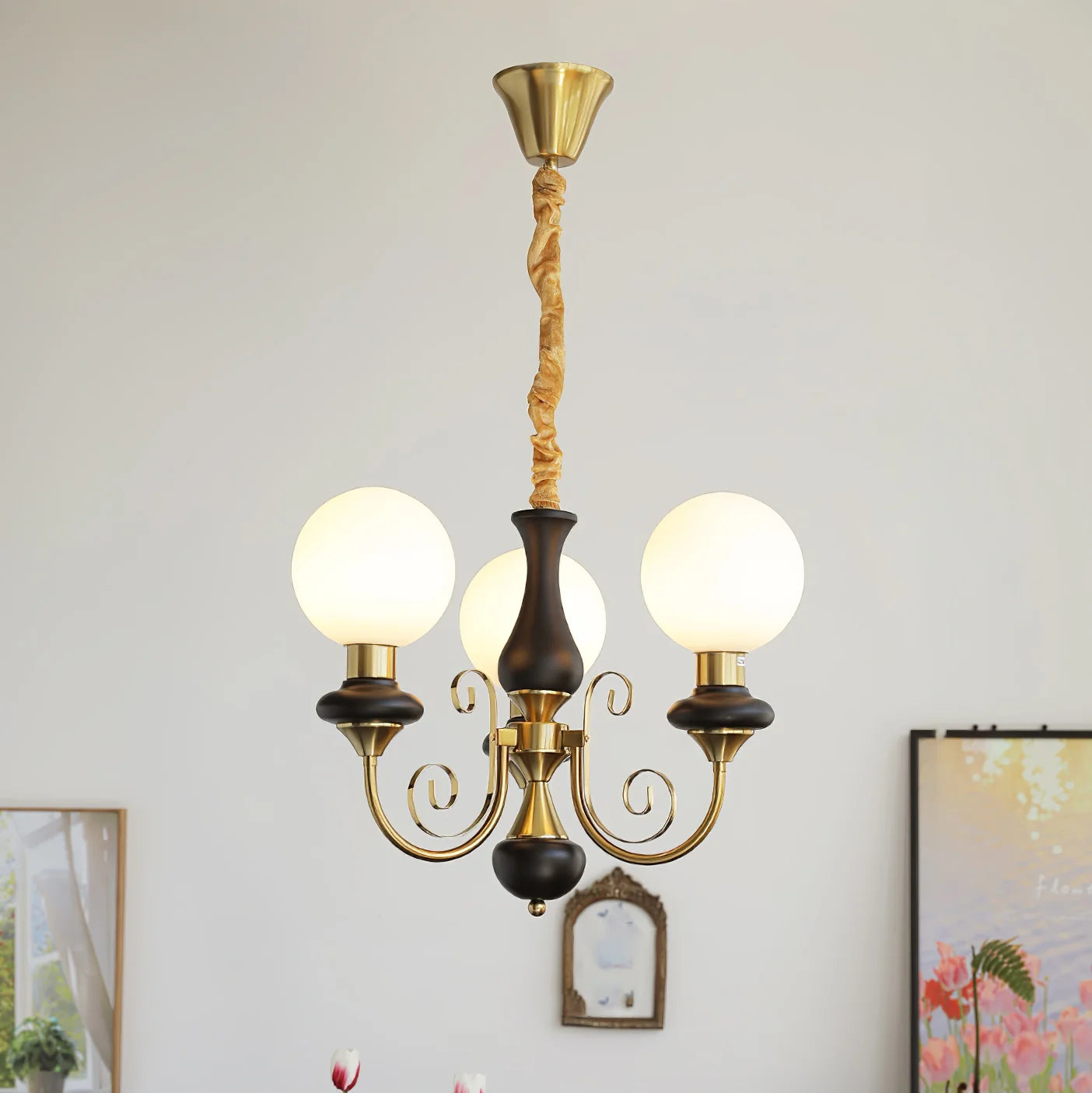 Suspension Bouquet de Globes en Verre — Lustre Rétro Français Style Vintage | BOUQUET™