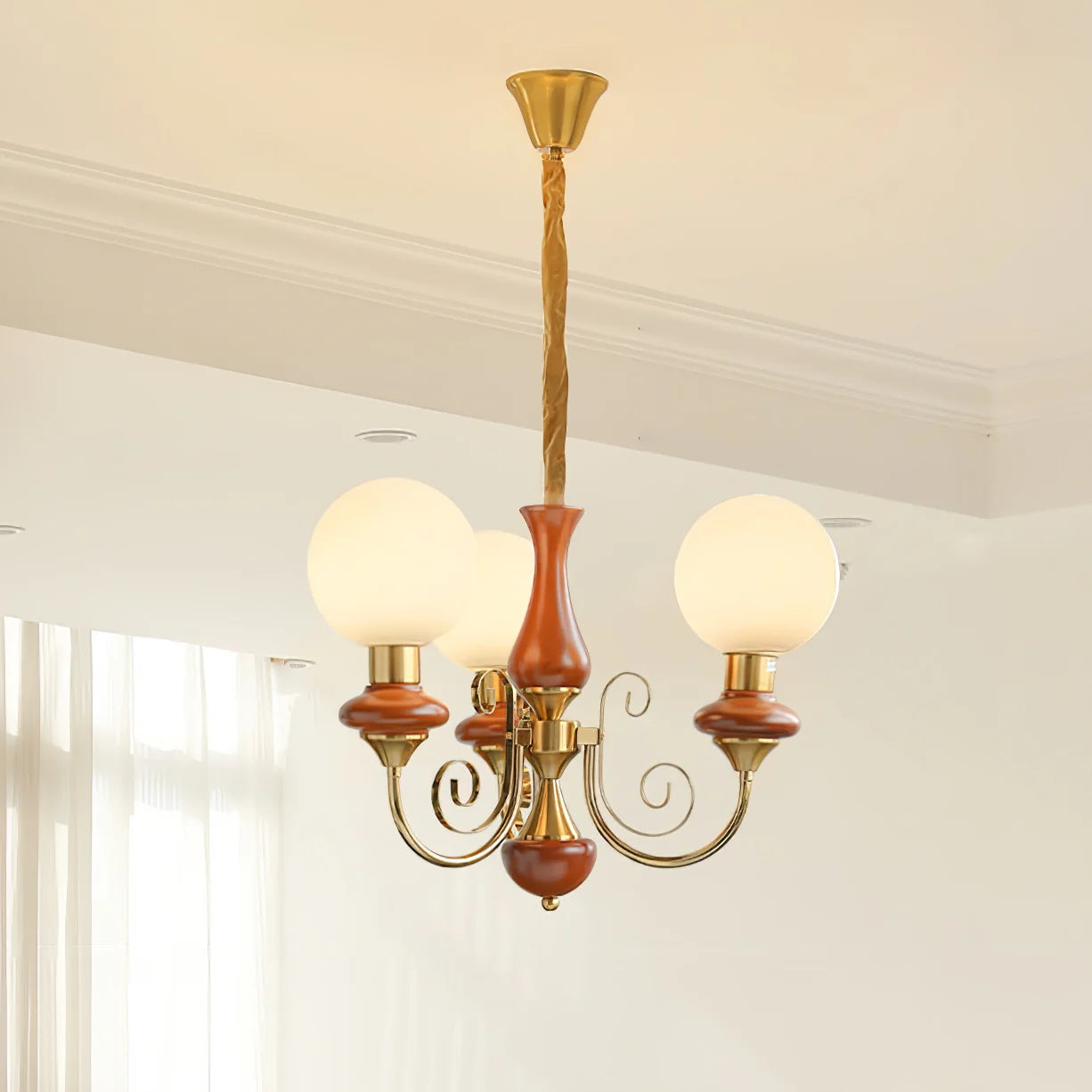 Suspension Bouquet de Globes en Verre — Lustre Rétro Français Style Vintage | BOUQUET™