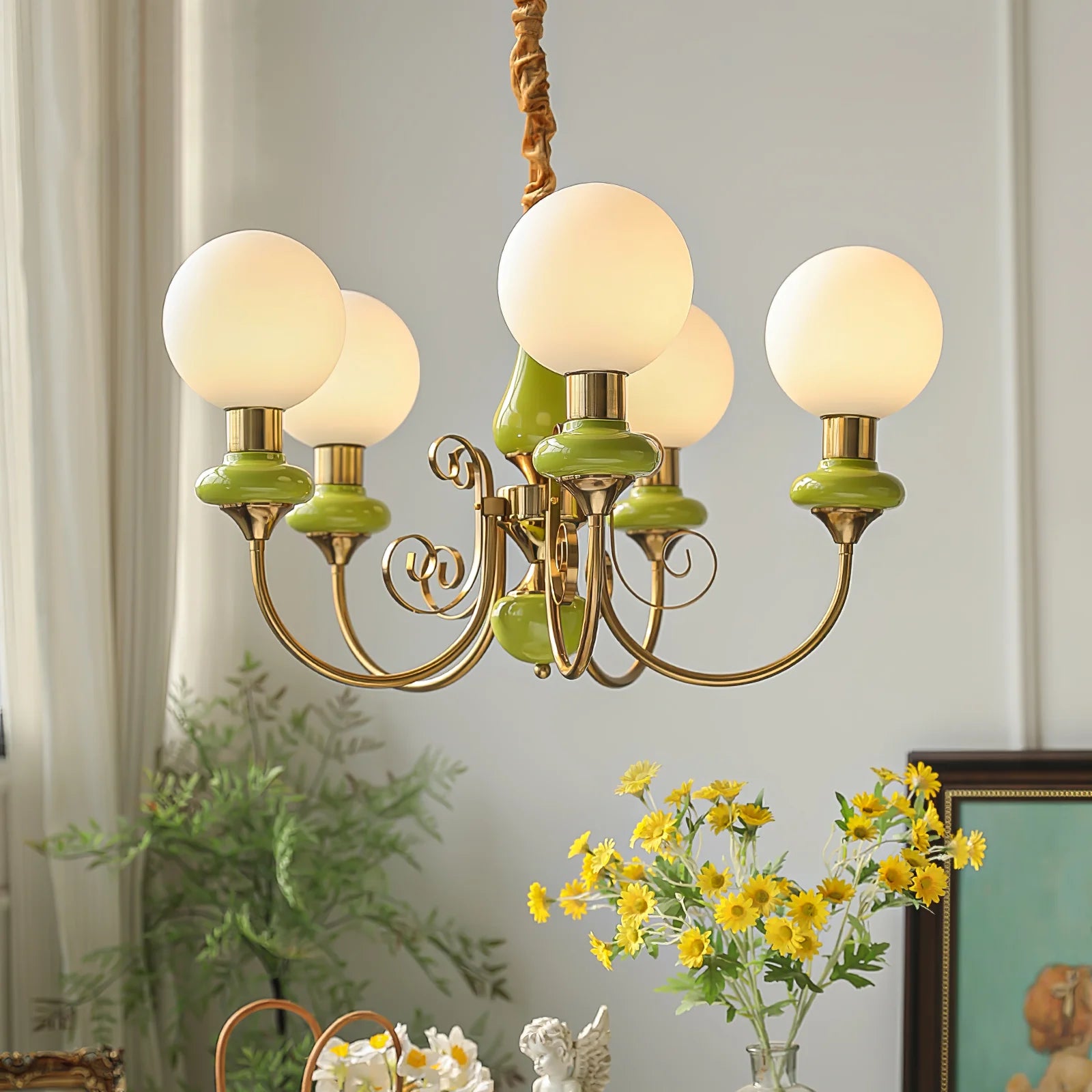 Suspension Bouquet de Globes en Verre — Lustre Rétro Français Style Vintage | BOUQUET™