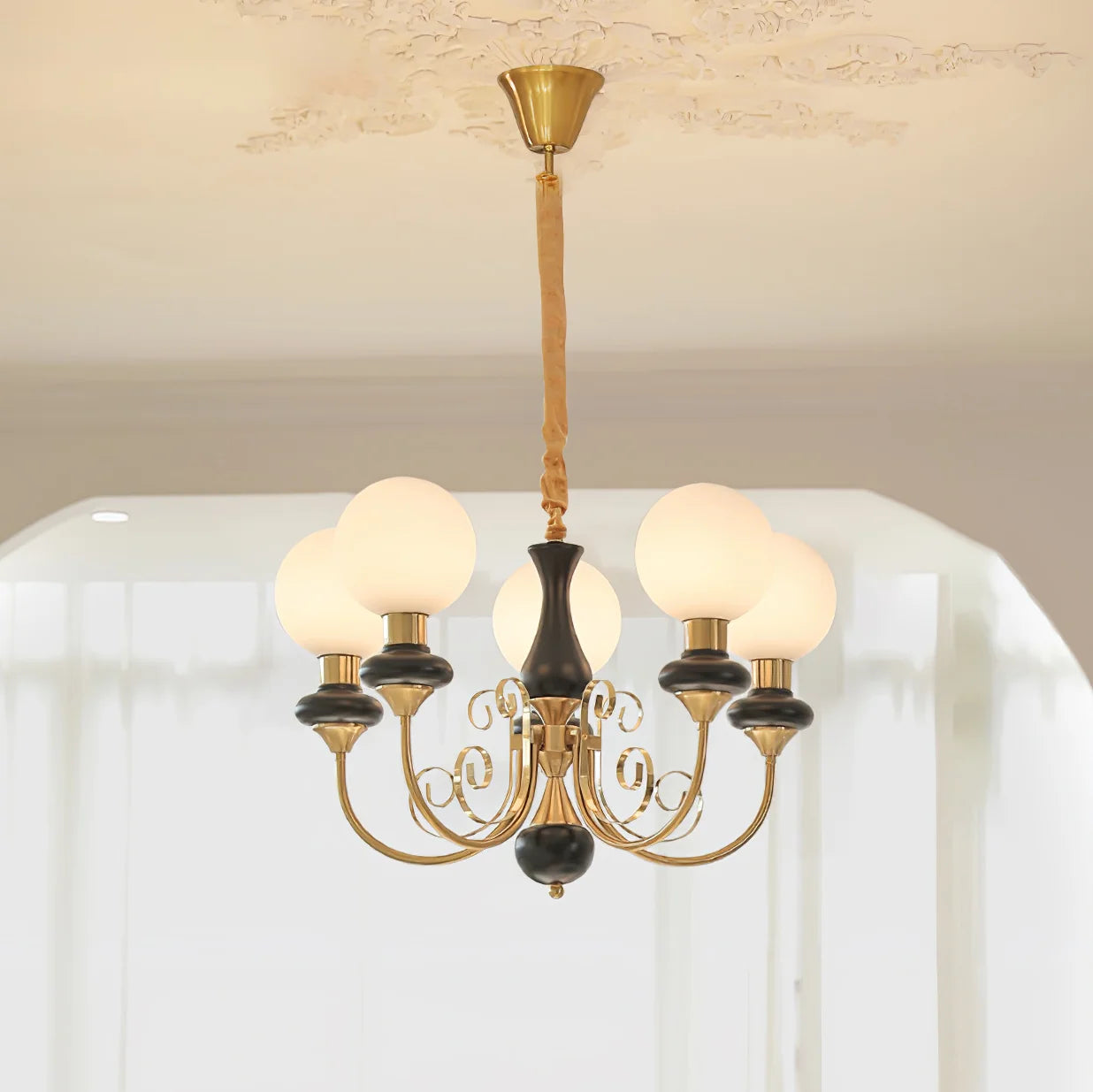 Suspension Bouquet de Globes en Verre — Lustre Rétro Français Style Vintage | BOUQUET™