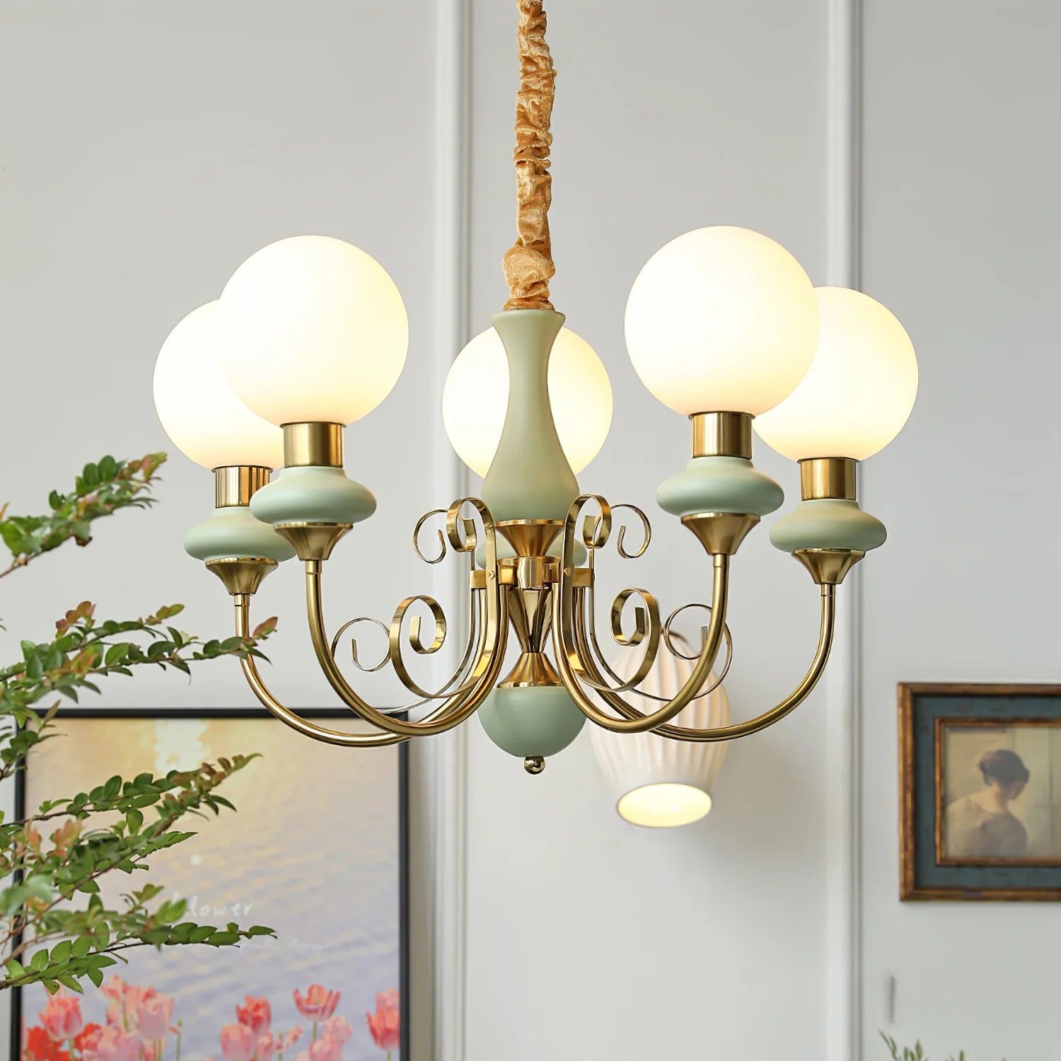 Suspension Bouquet de Globes en Verre — Lustre Rétro Français Style Vintage | BOUQUET™