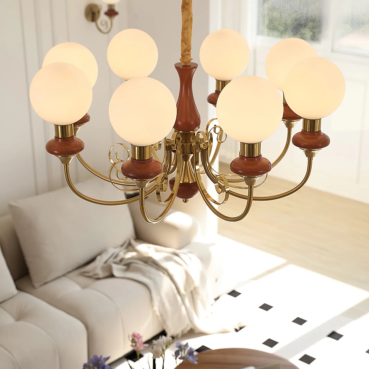 Suspension Bouquet de Globes en Verre — Lustre Rétro Français Style Vintage | BOUQUET™