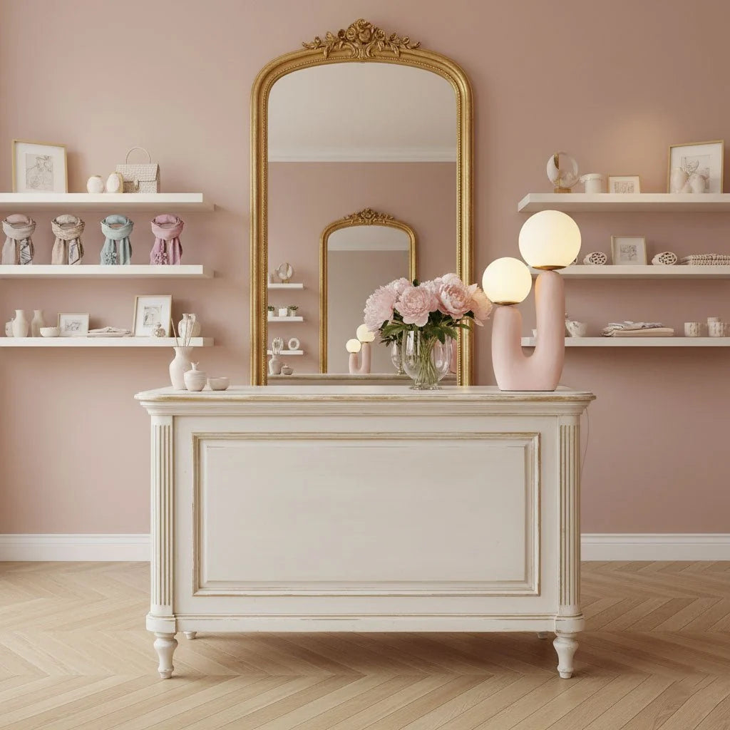 Lampe de Table Résine Courbe & Globes en Verre — Lampe Nordique Style Sculptural | ARABESQUE™