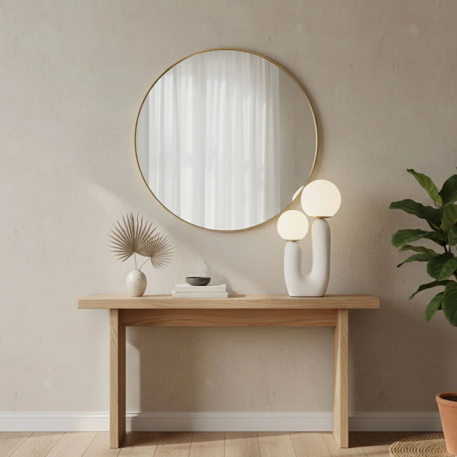 Lampe de Table Résine Courbe & Globes en Verre — Lampe Nordique Style Sculptural | ARABESQUE™