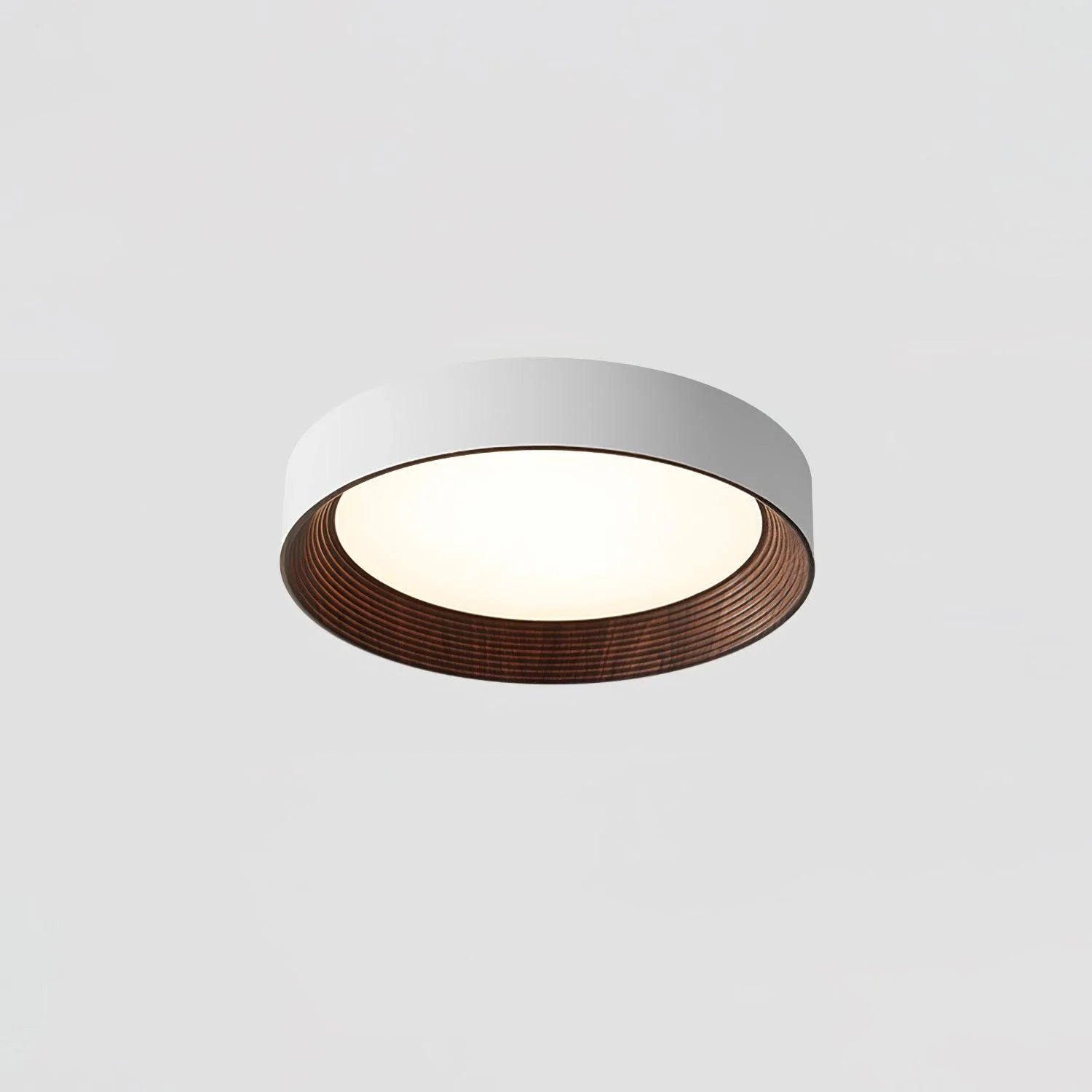 Plafonnier Rond en Bois Massif — Lampe Anti-Lumière Bleue Style Moderne | CERNE™
