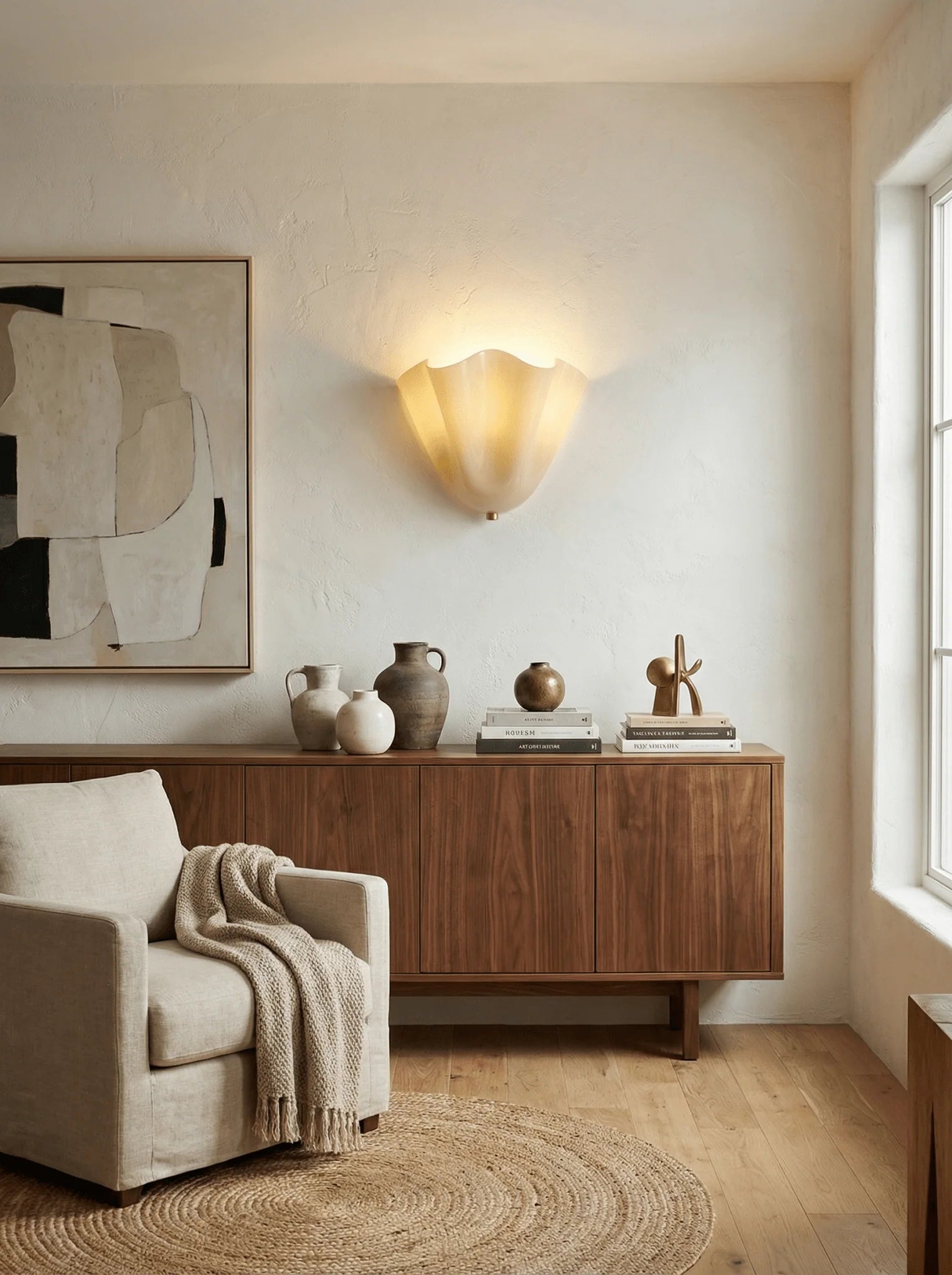 Applique Murale Design Verre Coloré Rétro Française pour Chambre & Salon | PÉTALE™