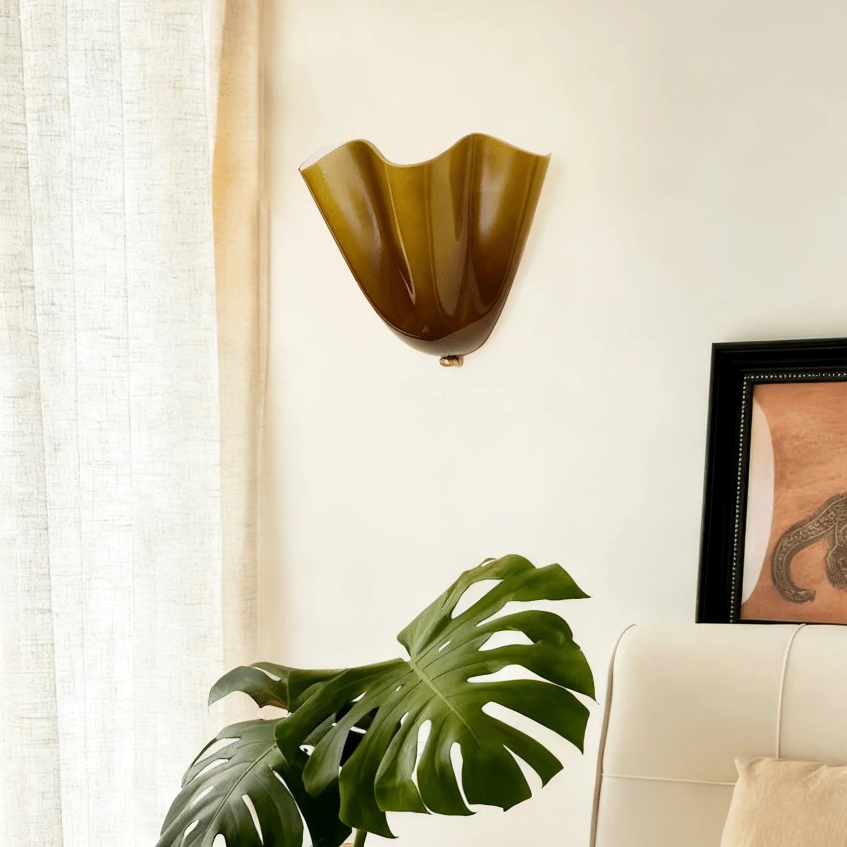Applique Murale Design Verre Coloré Rétro Française pour Chambre & Salon | PÉTALE™
