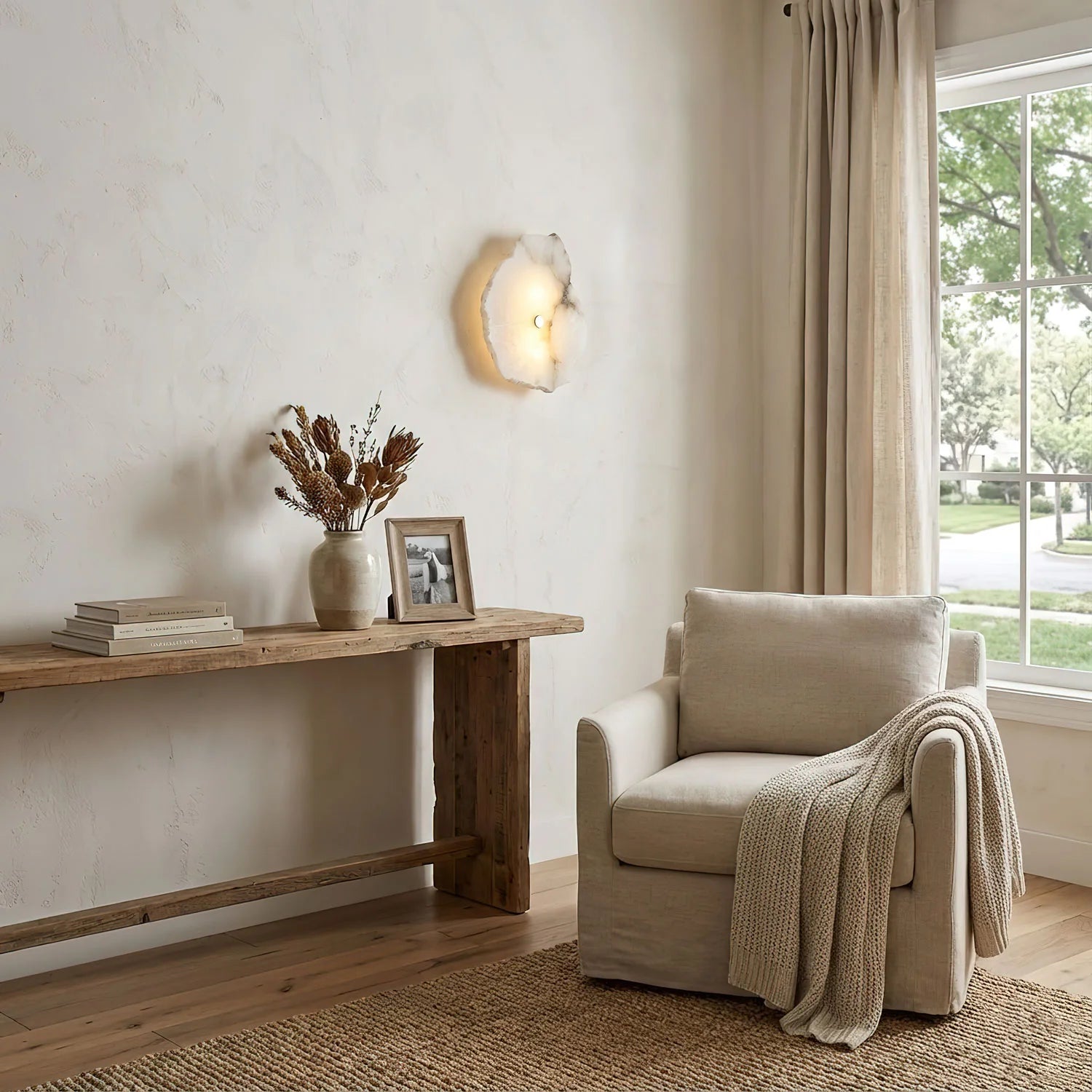 Applique Murale en Marbre Naturel Façon Galets — Lampe Murale Style Nordique | ROCAILLE™