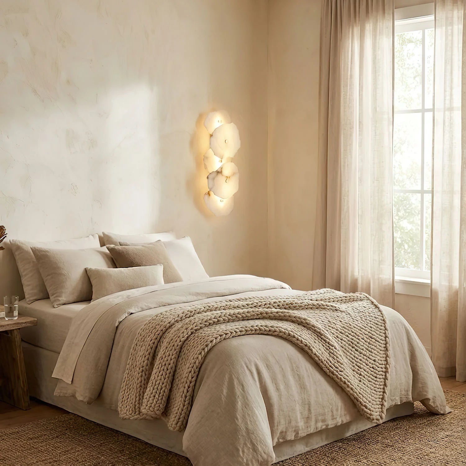 Applique Murale en Marbre Naturel Façon Galets — Lampe Murale Style Nordique | ROCAILLE™