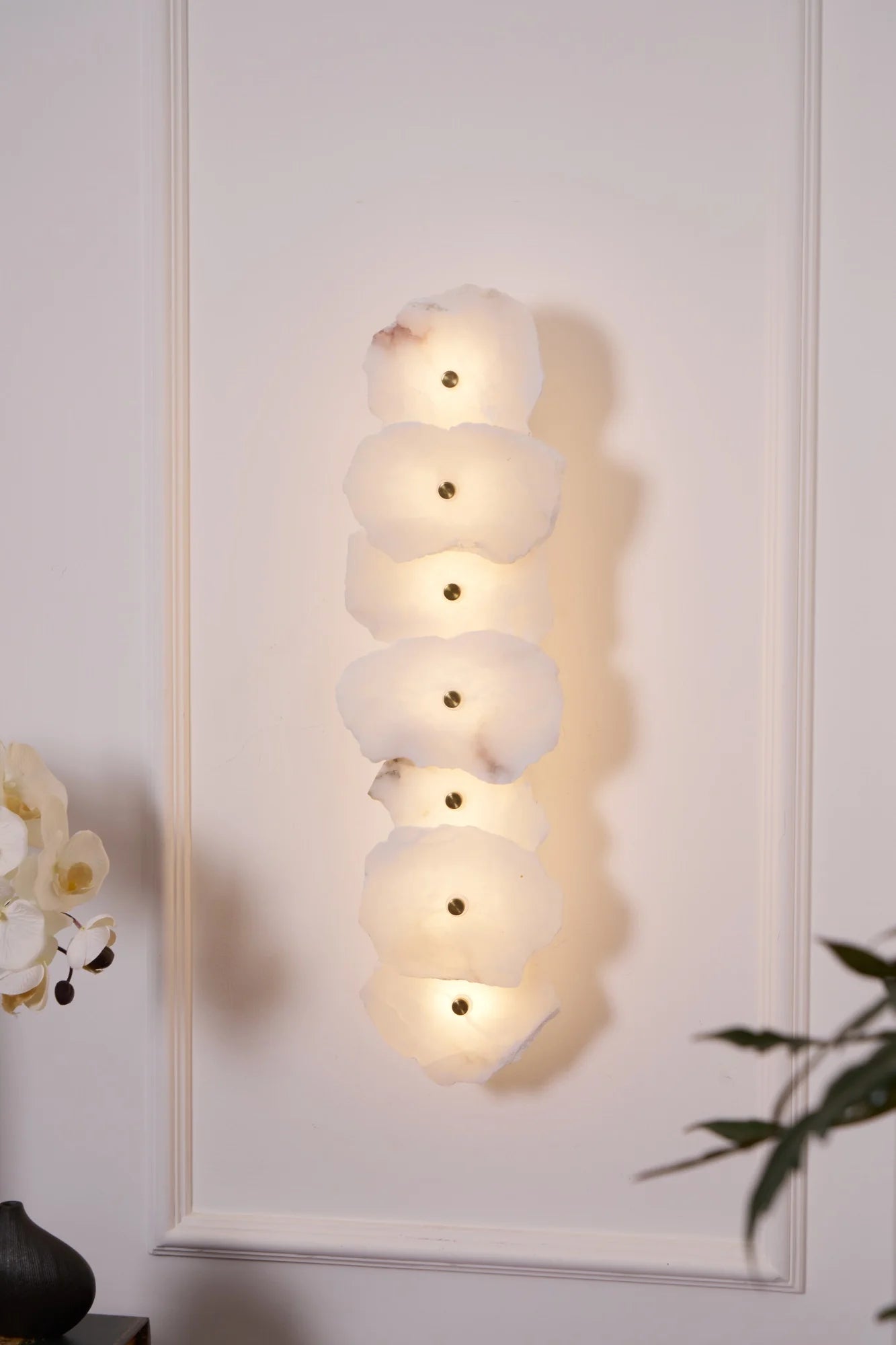 Applique Murale en Marbre Naturel Façon Galets — Lampe Murale Style Nordique | ROCAILLE™
