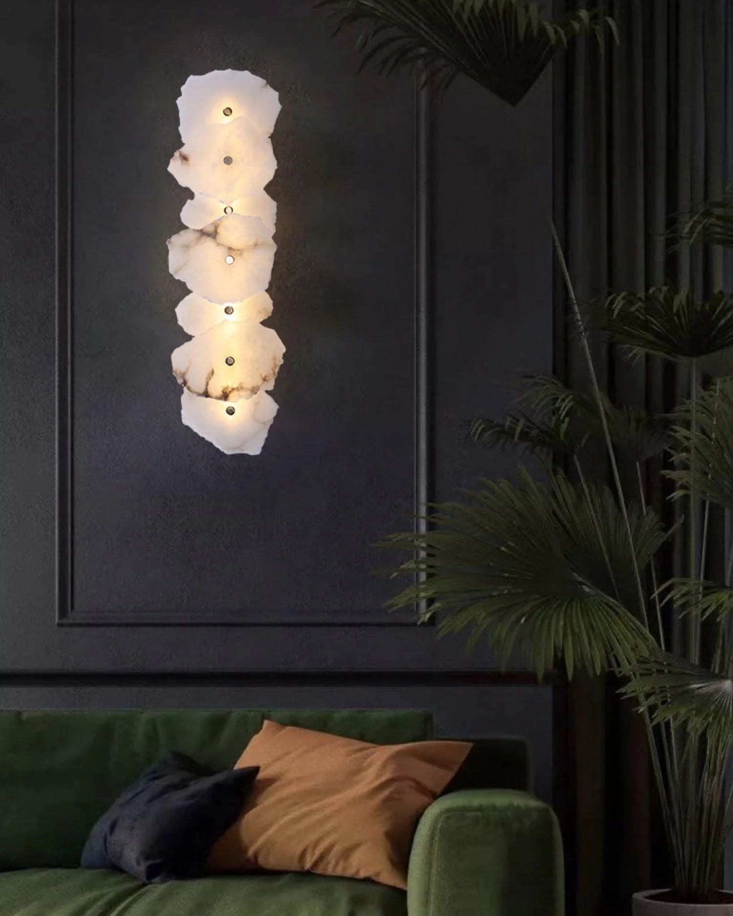 Applique Murale en Marbre Naturel Façon Galets — Lampe Murale Style Nordique | ROCAILLE™