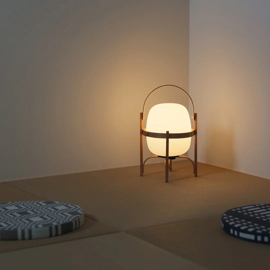 Lampe de Table Bois & Verre — Lampadaire Style Art Déco Simple | SOUCHE™